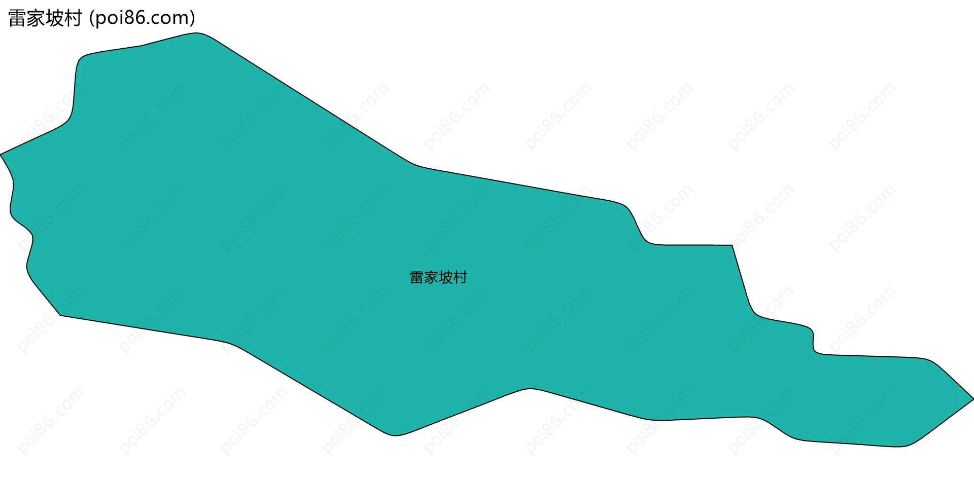 雷家坡村边界地图