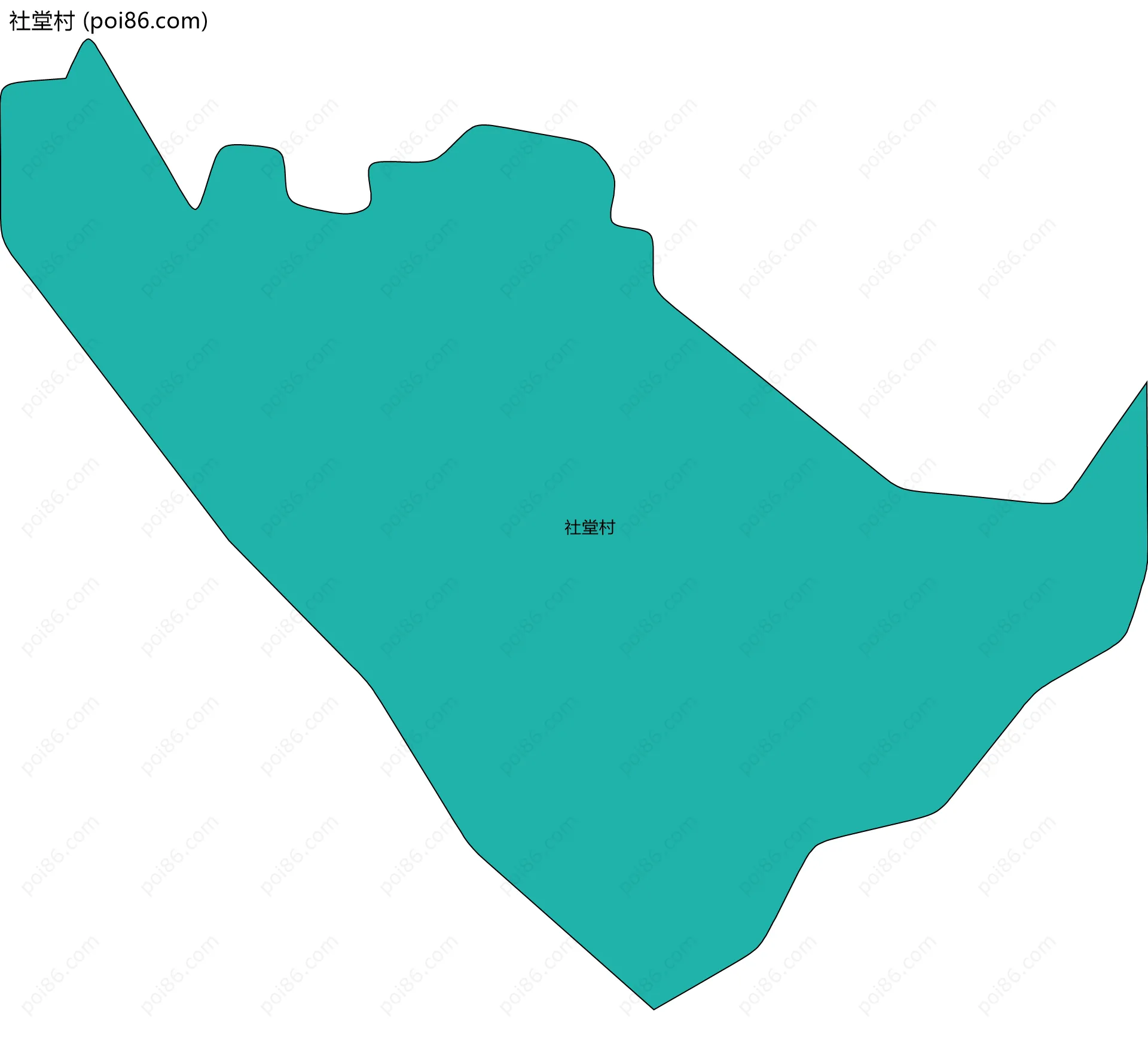社堂村边界地图