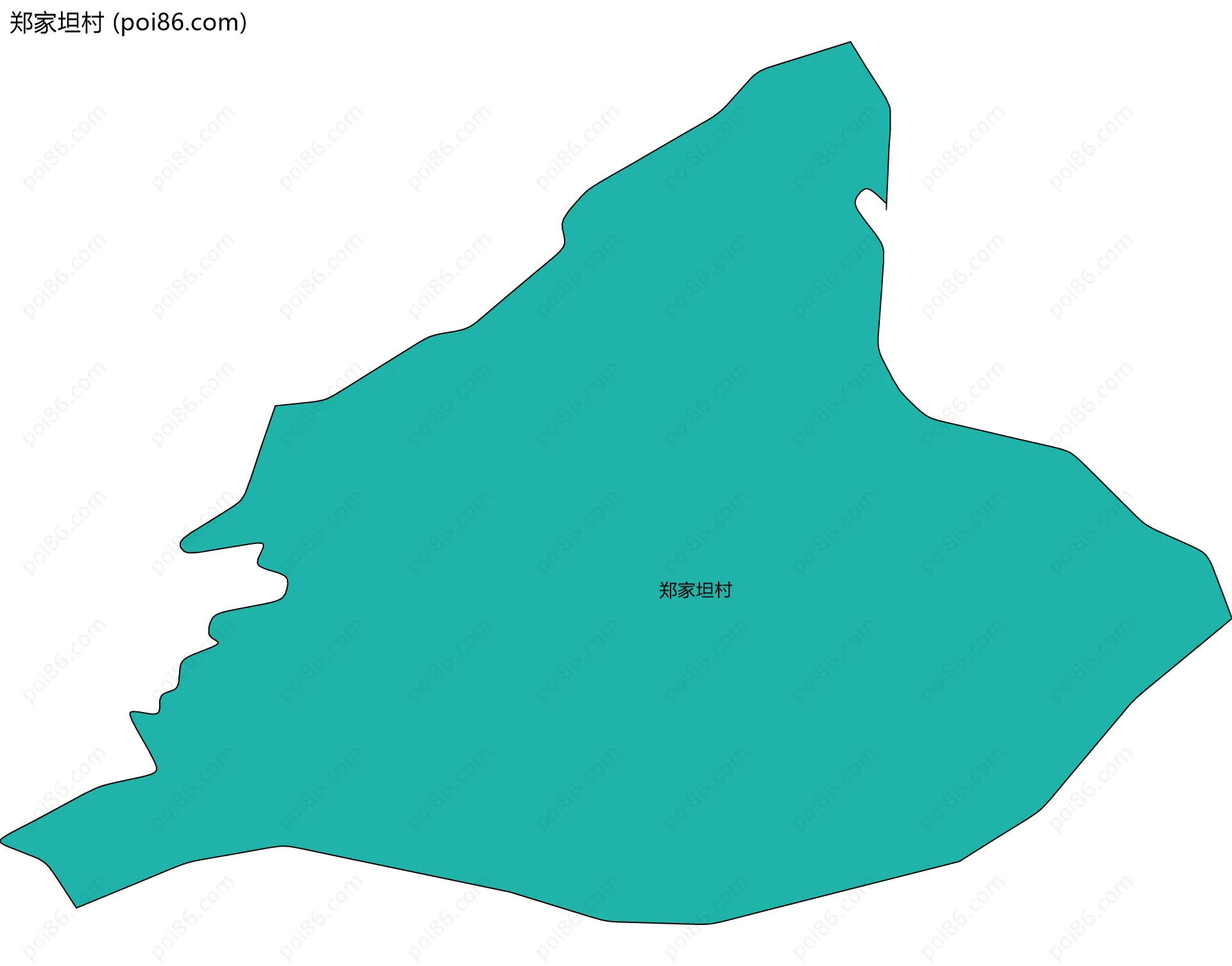 郑家坦村边界地图