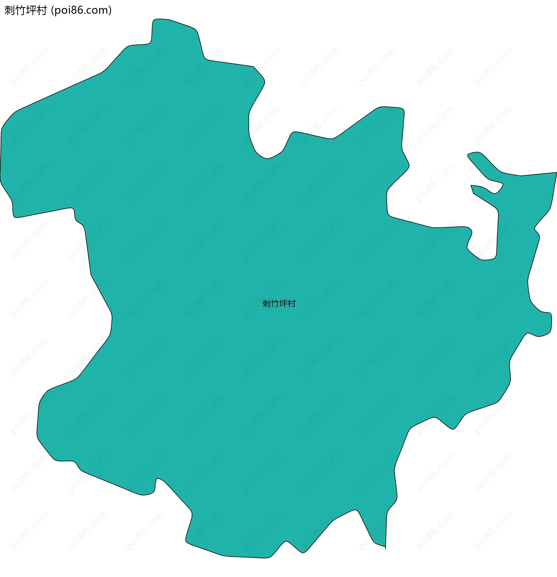 刺竹坪村边界地图