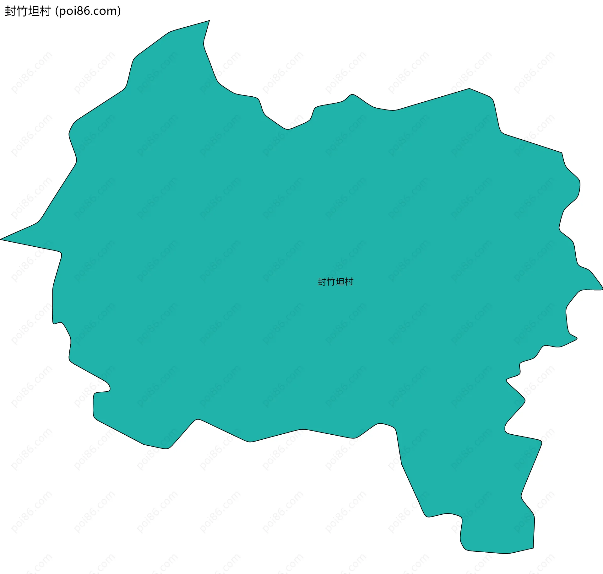 封竹坦村边界地图