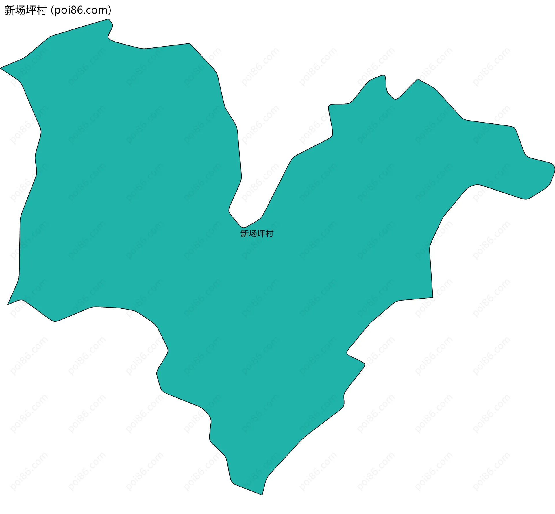 新场坪村边界地图