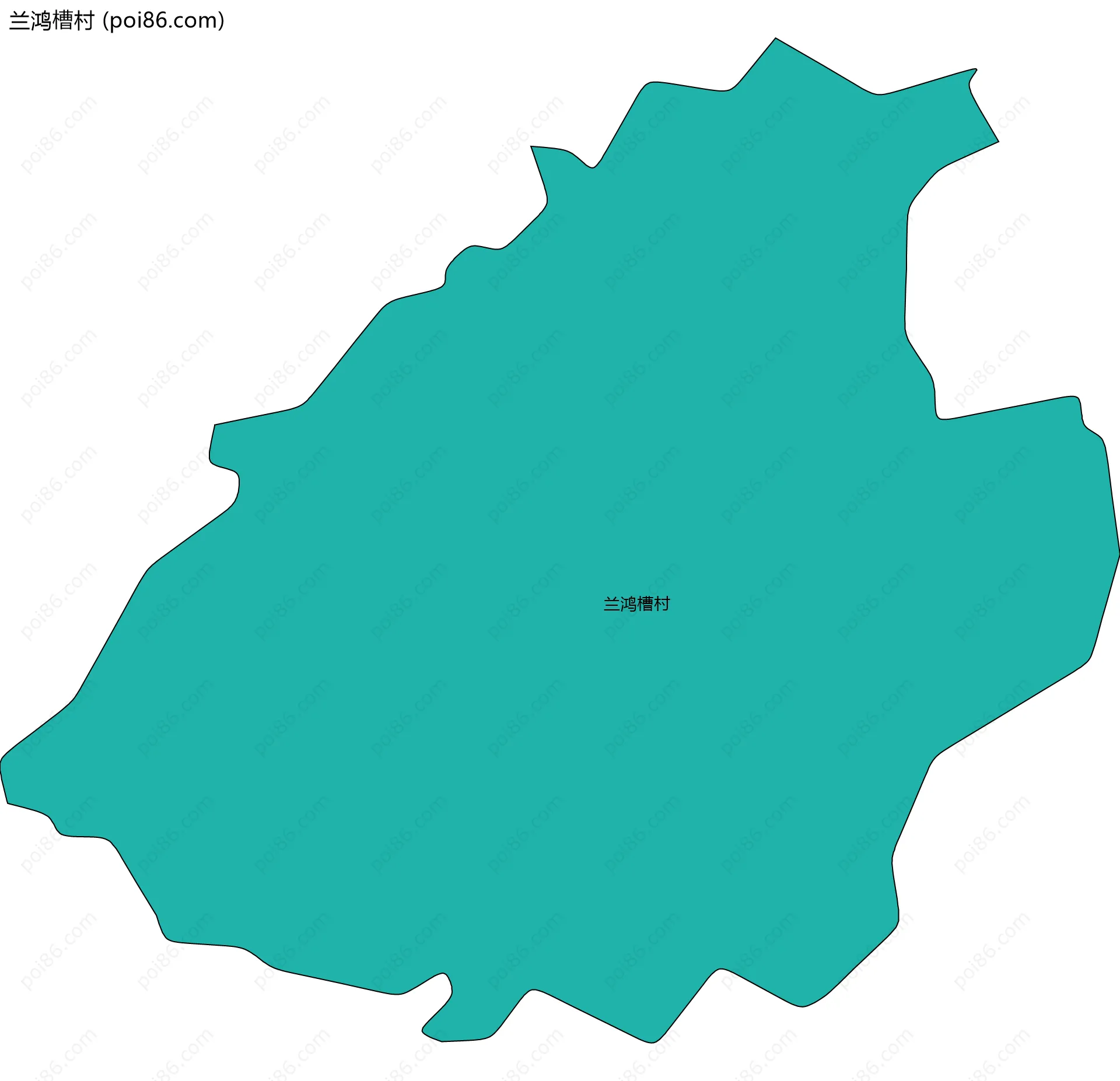 兰鸿槽村边界地图