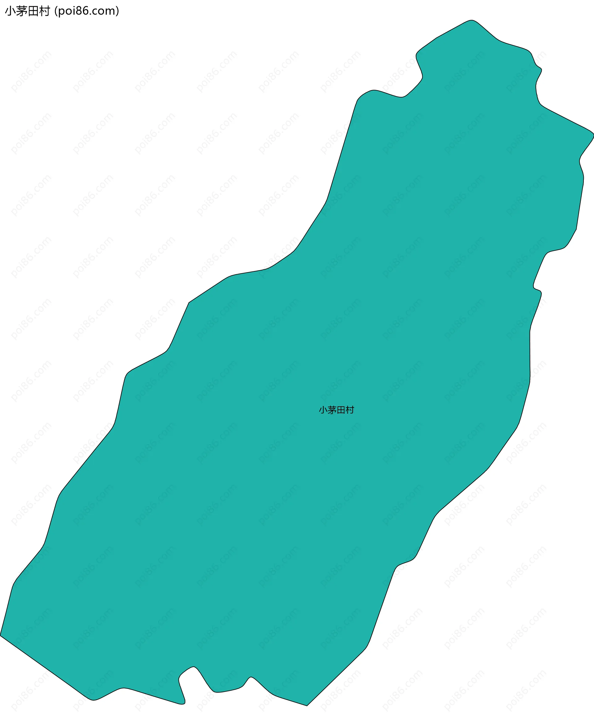 小茅田村边界地图