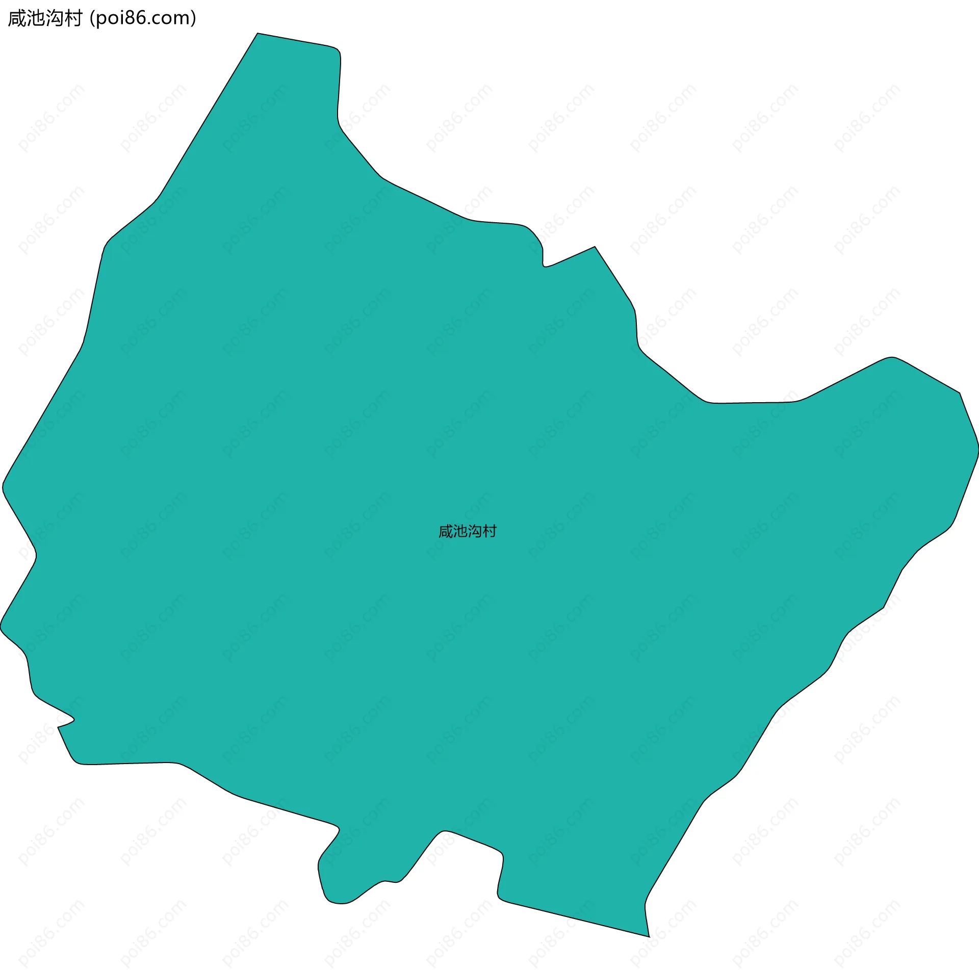 咸池沟村边界地图