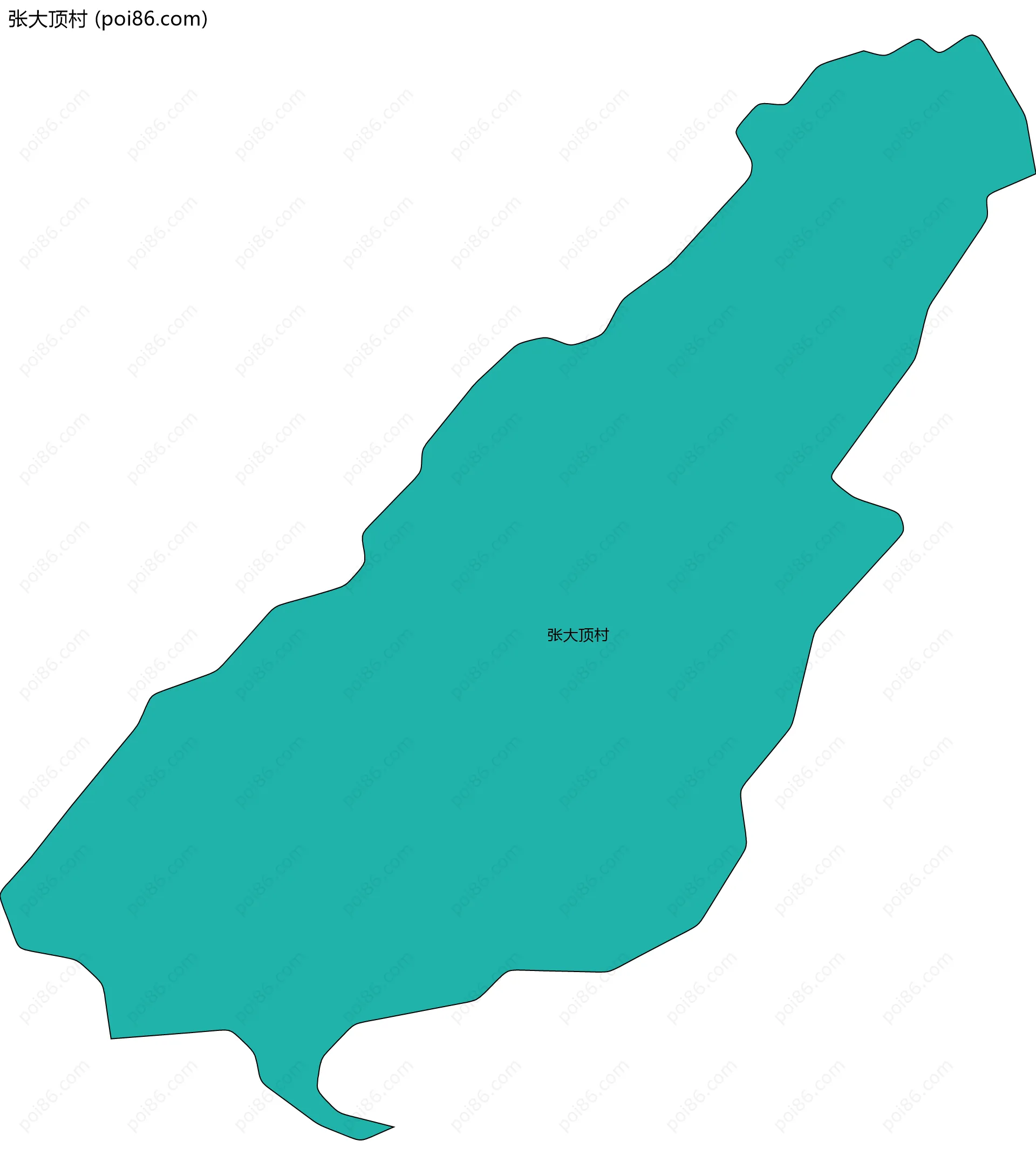 张大顶村边界地图