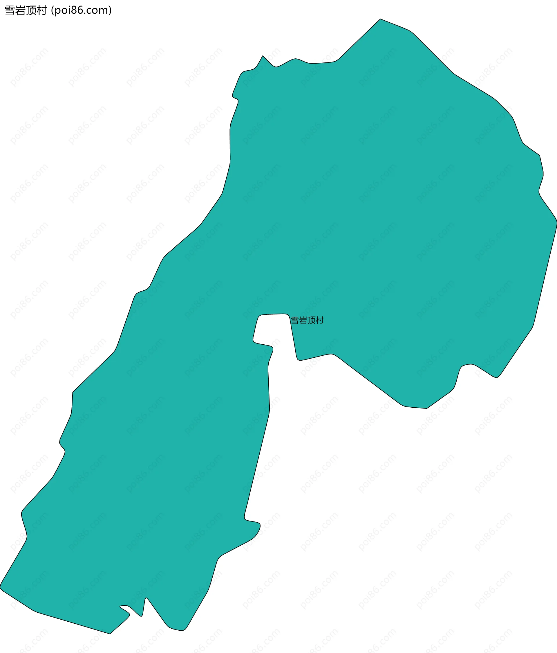 雪岩顶村边界地图