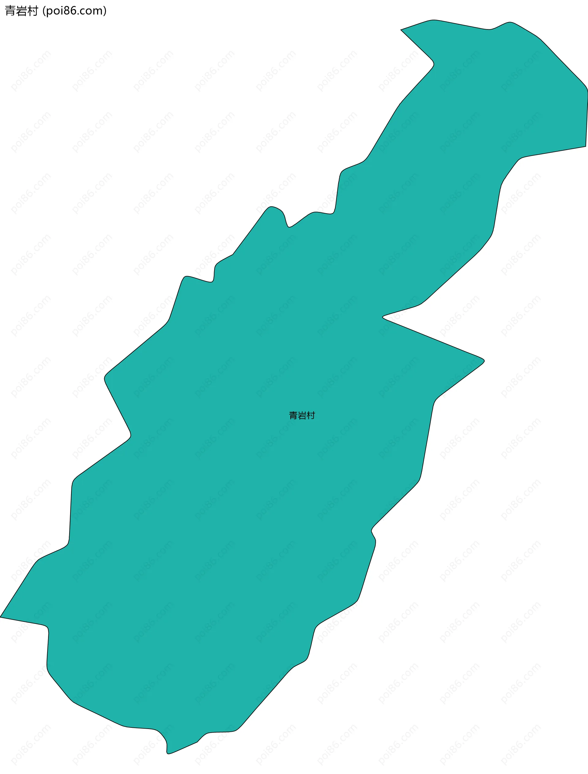 青岩村边界地图