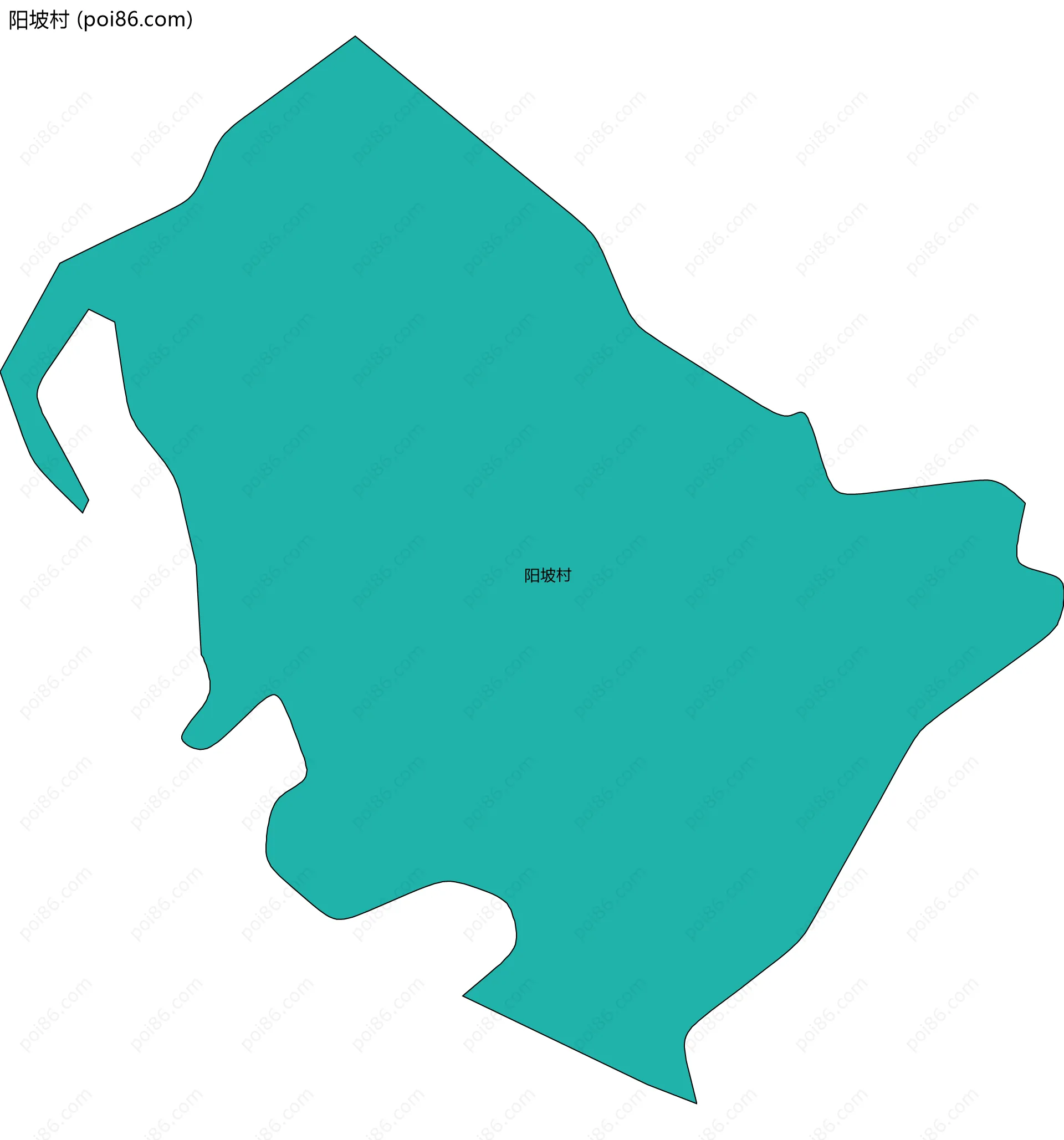 阳坡村边界地图