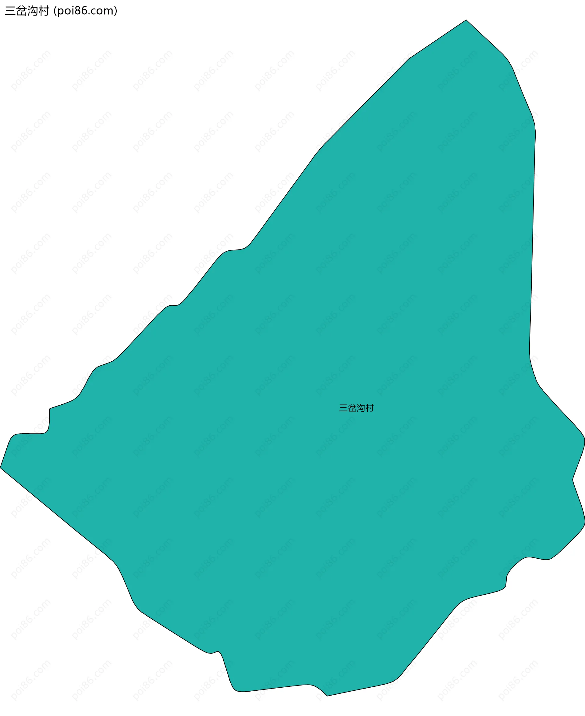 三岔沟村边界地图