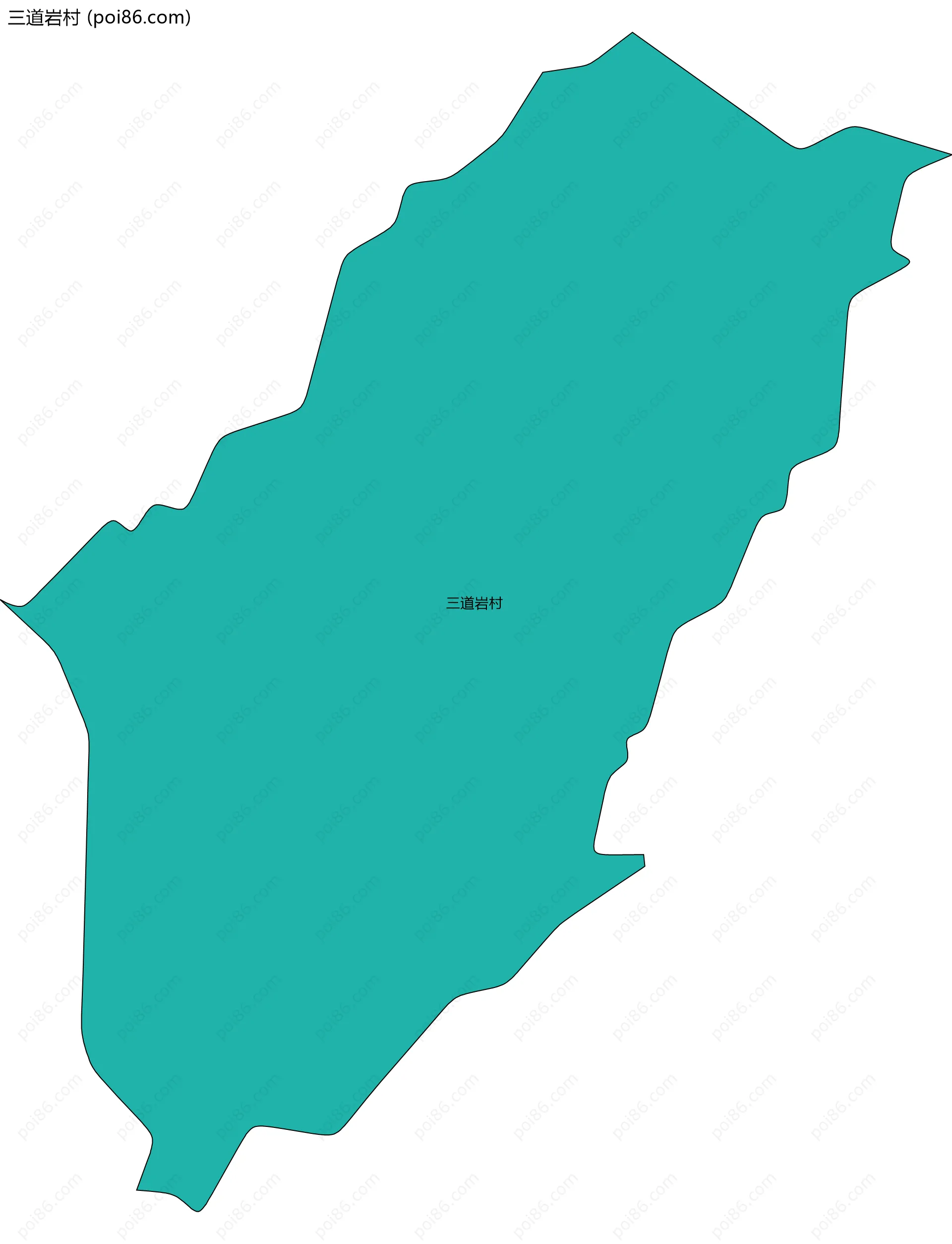 三道岩村边界地图