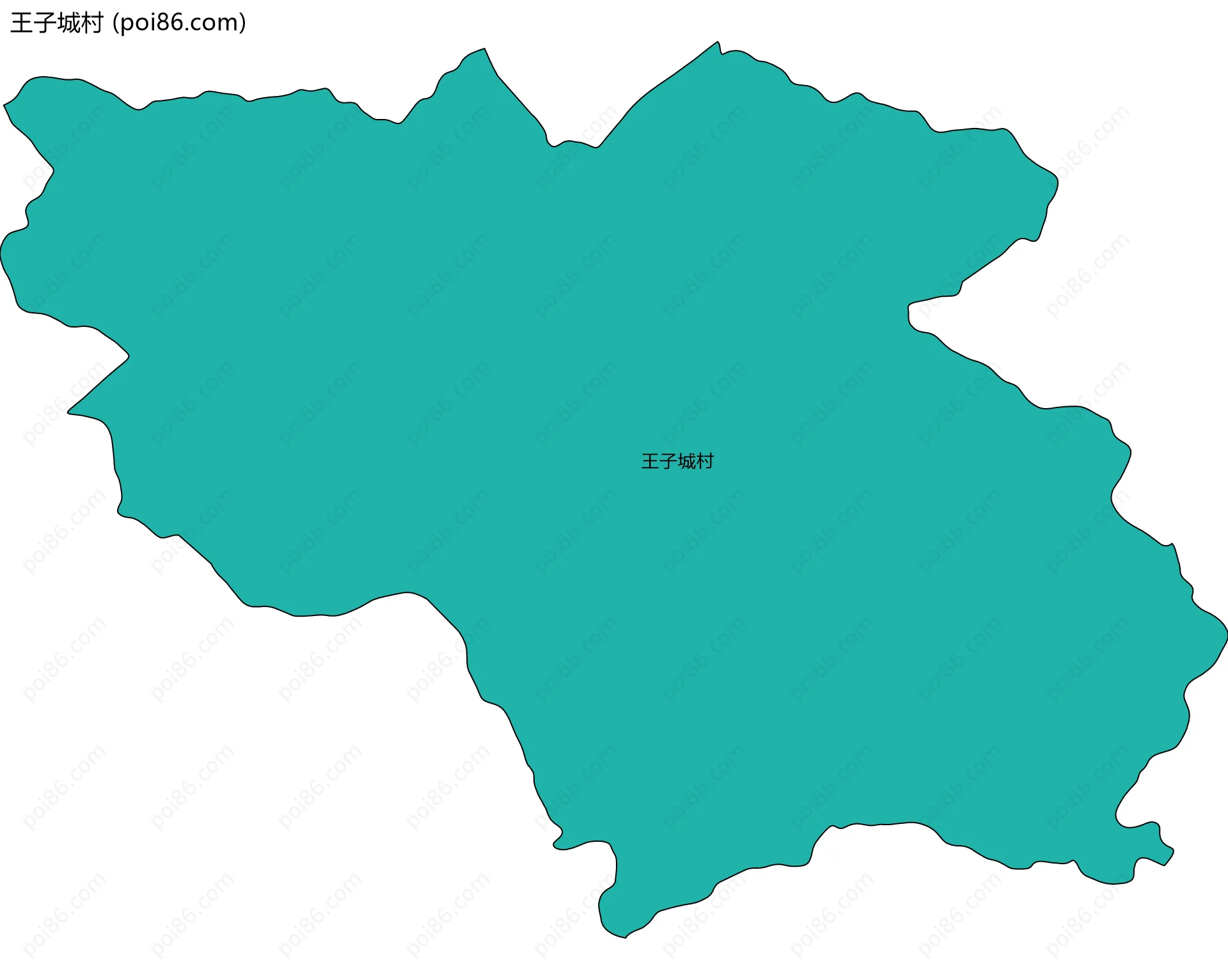 王子城村边界地图