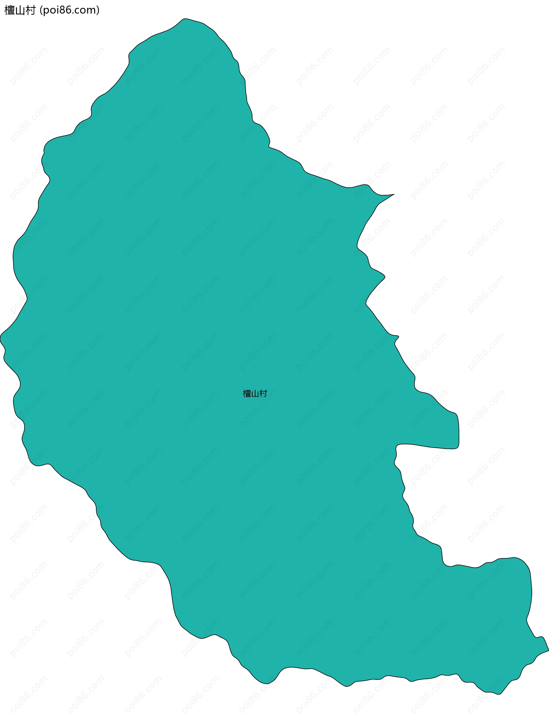 檀山村边界地图