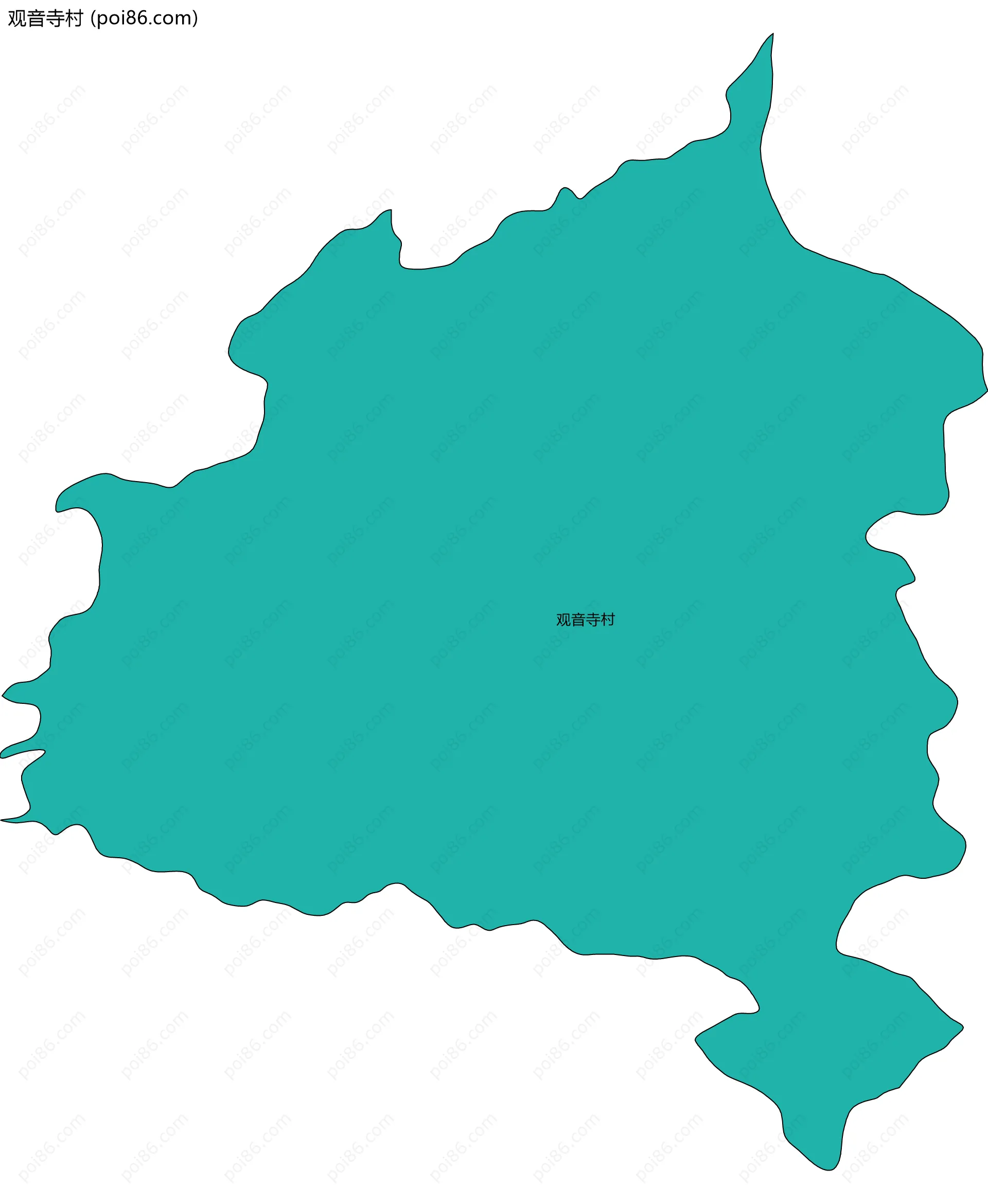 观音寺村边界地图