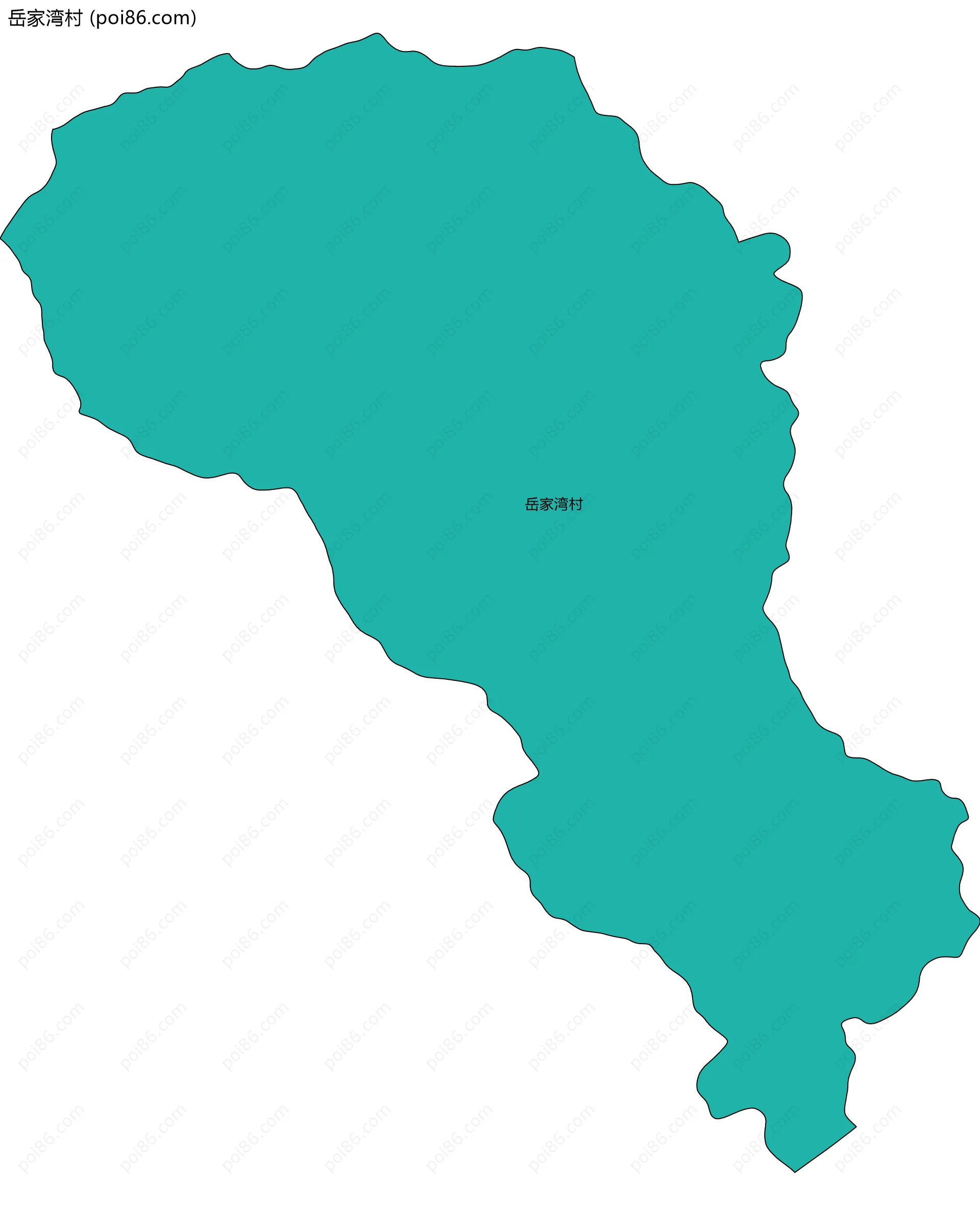 岳家湾村边界地图