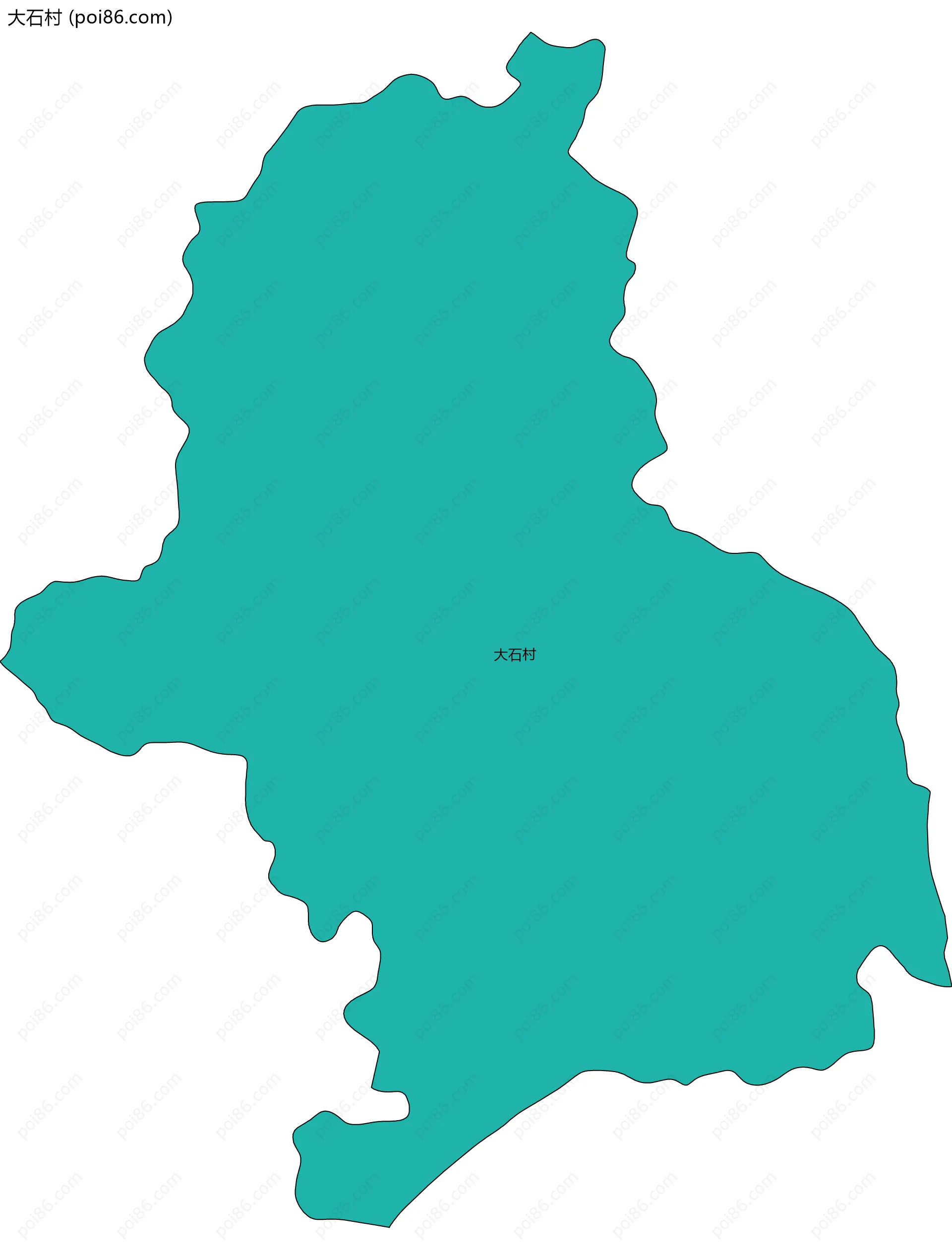 大石村边界地图