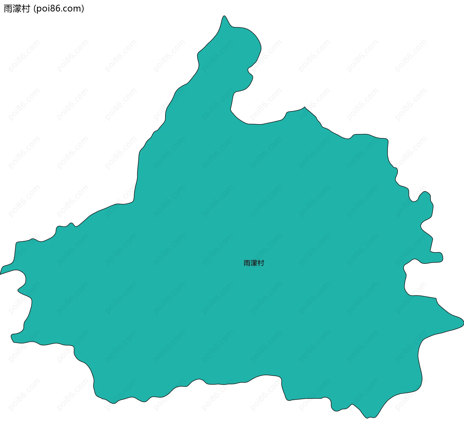 雨濛村边界地图