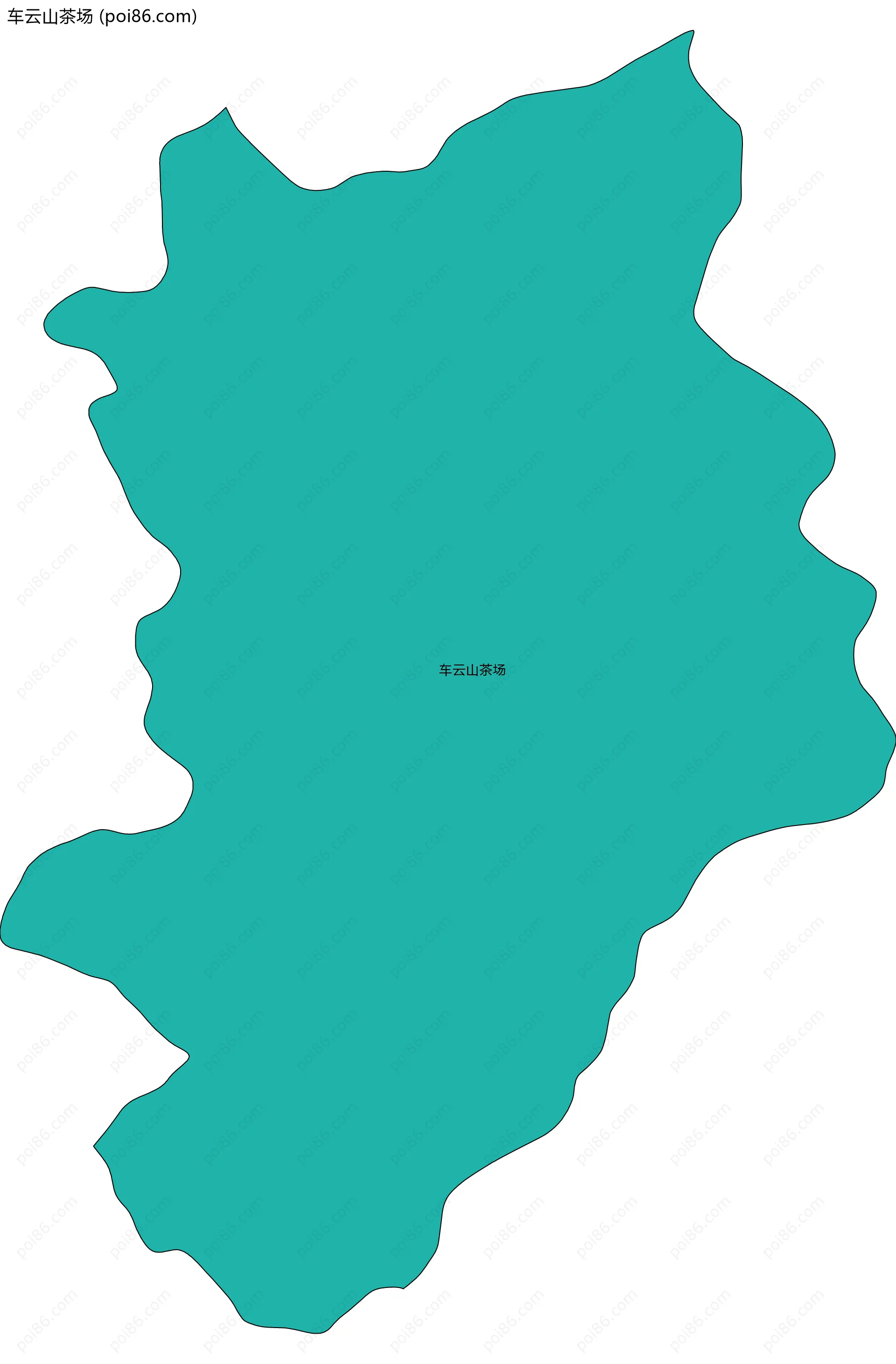 车云山茶场边界地图