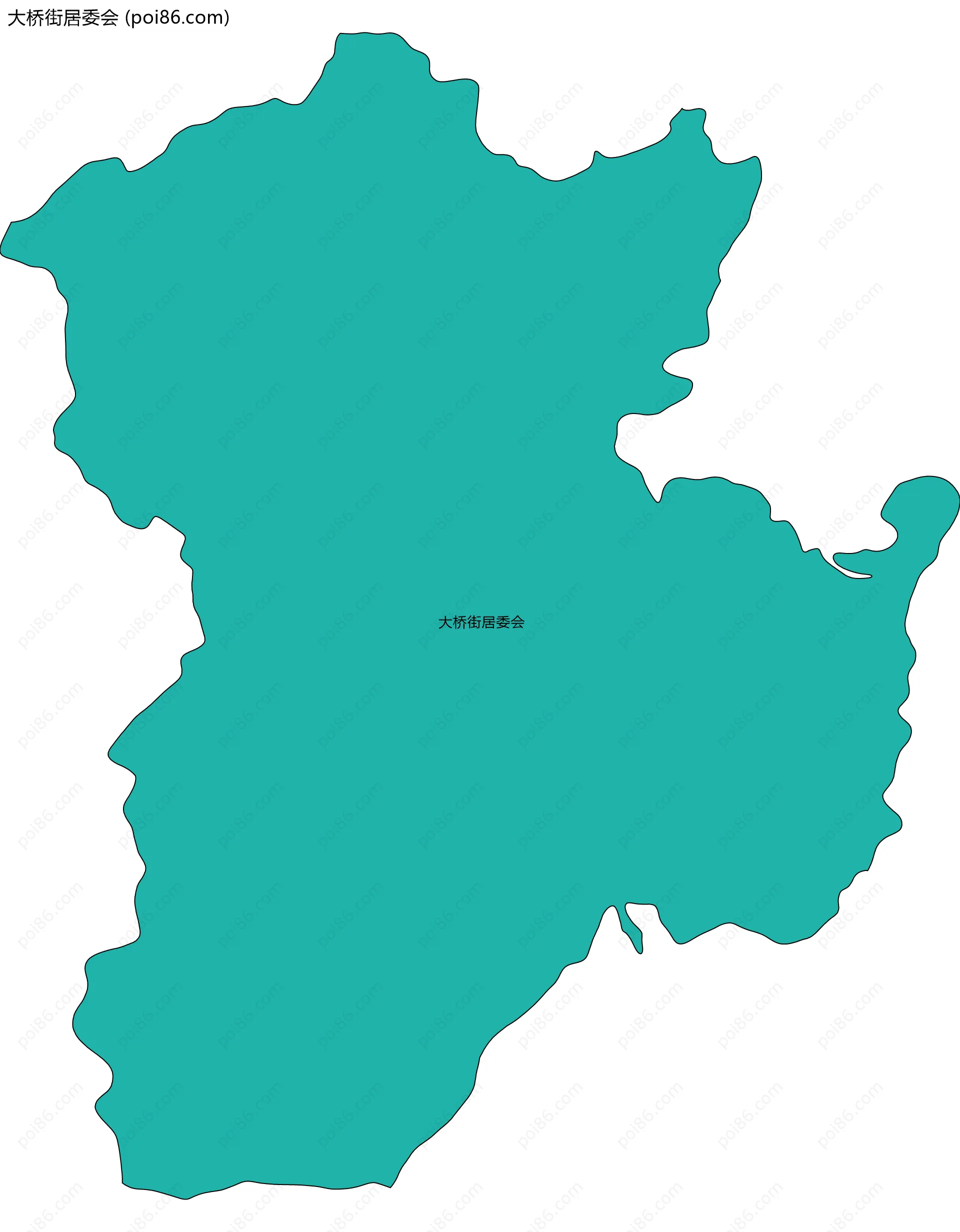 大桥街居委会边界地图