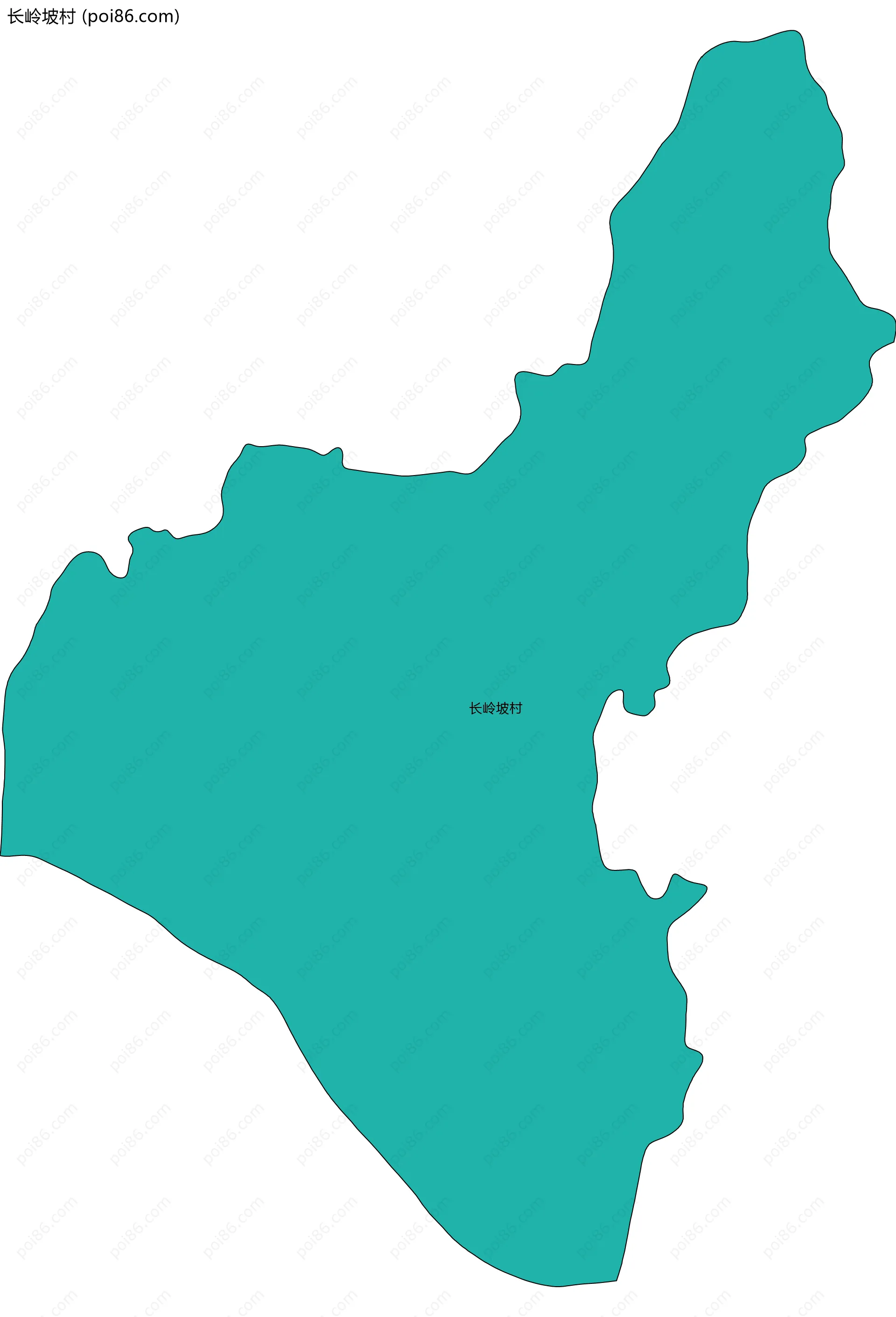 长岭坡村边界地图