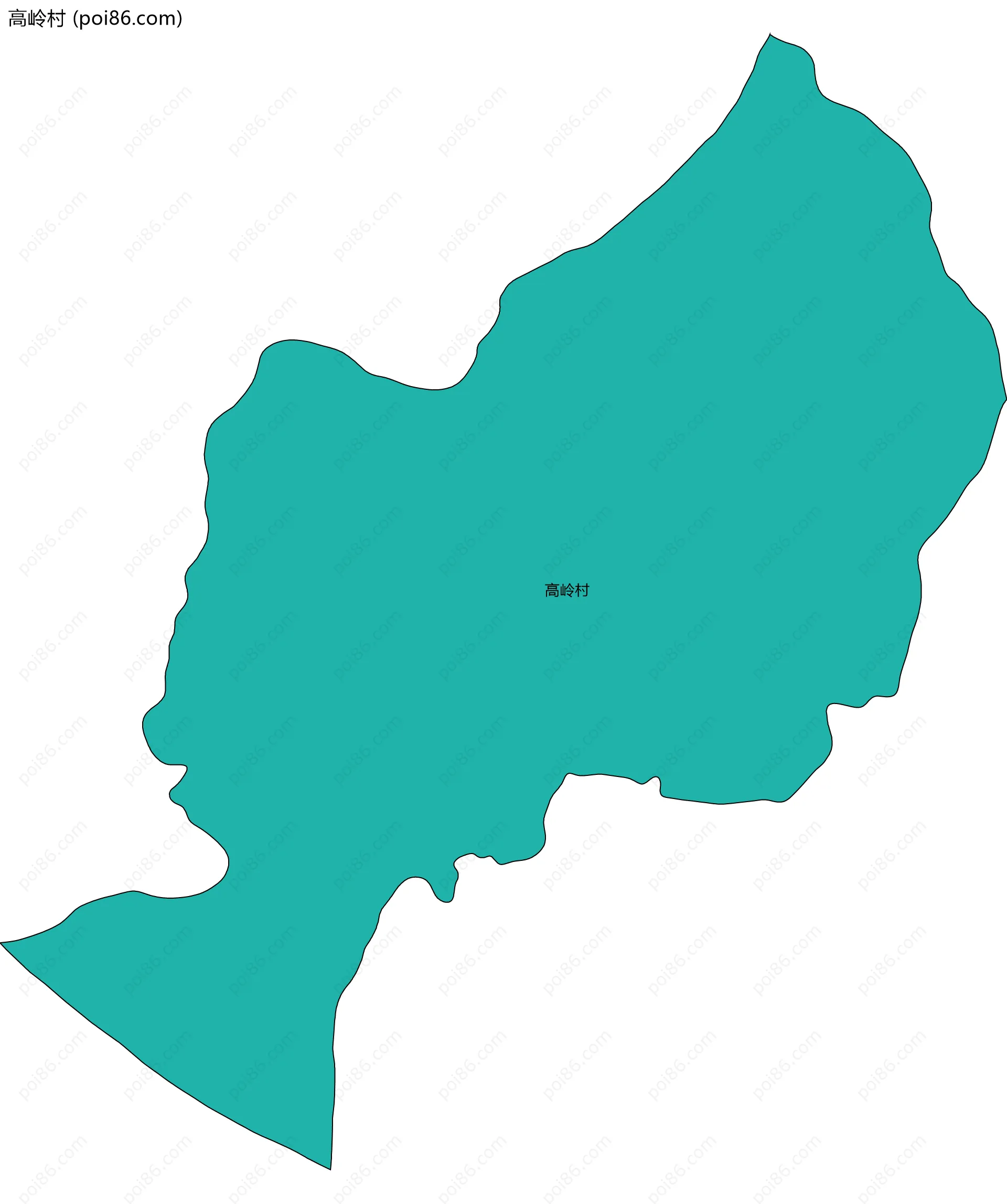 高岭村边界地图