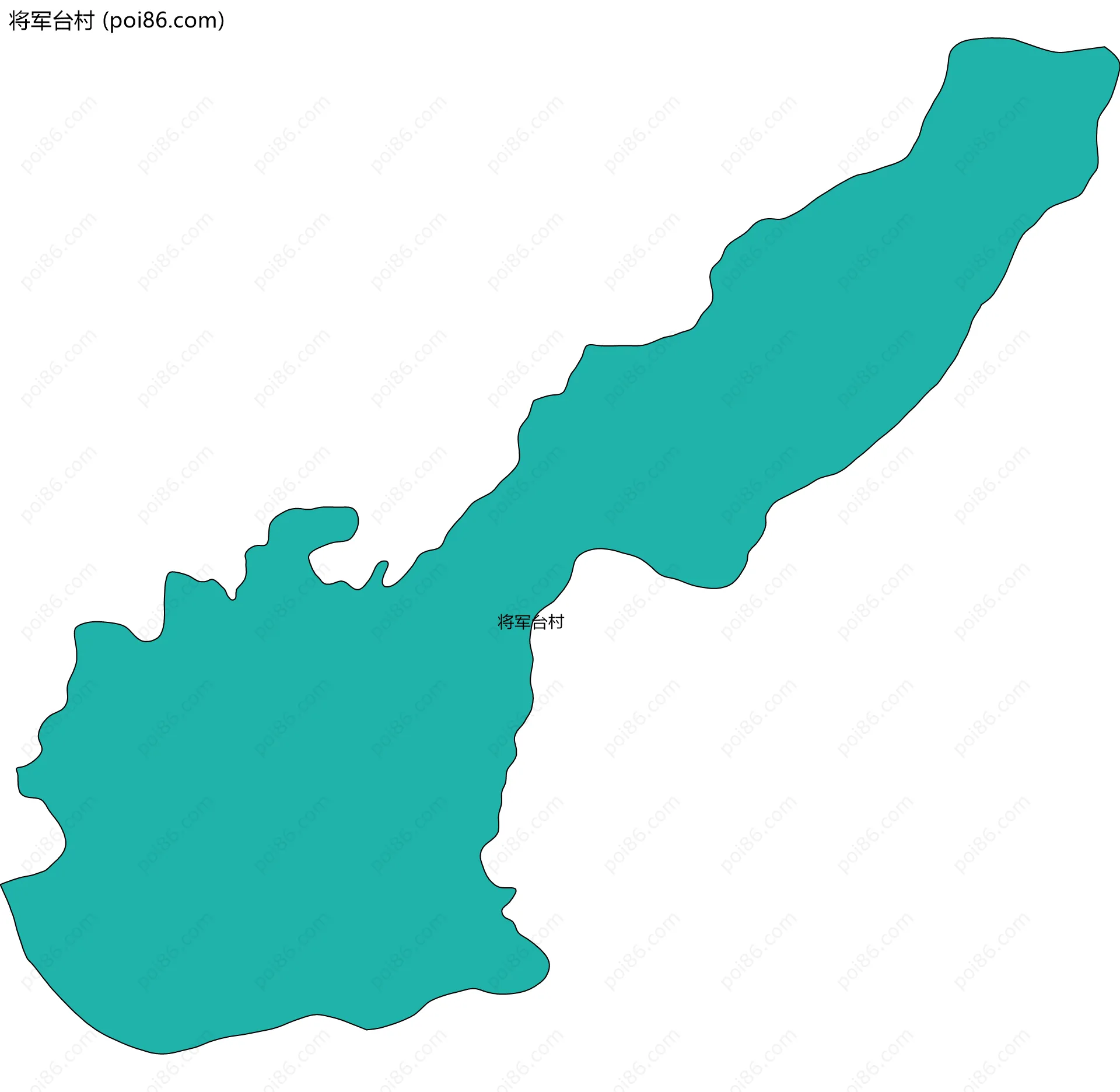 将军台村边界地图