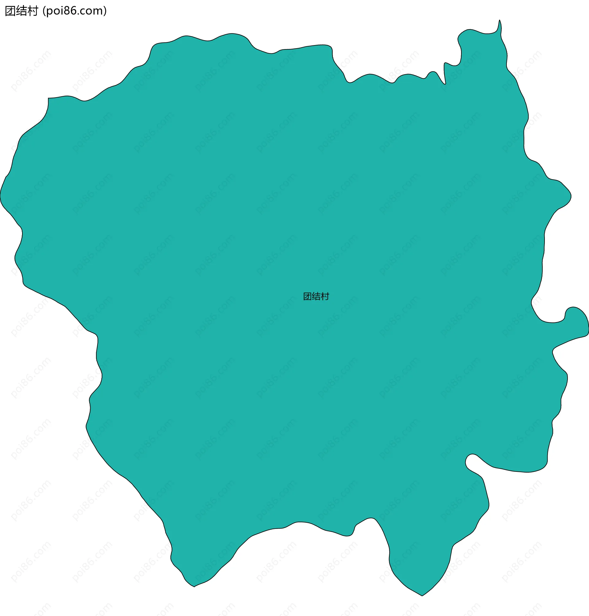 团结村边界地图