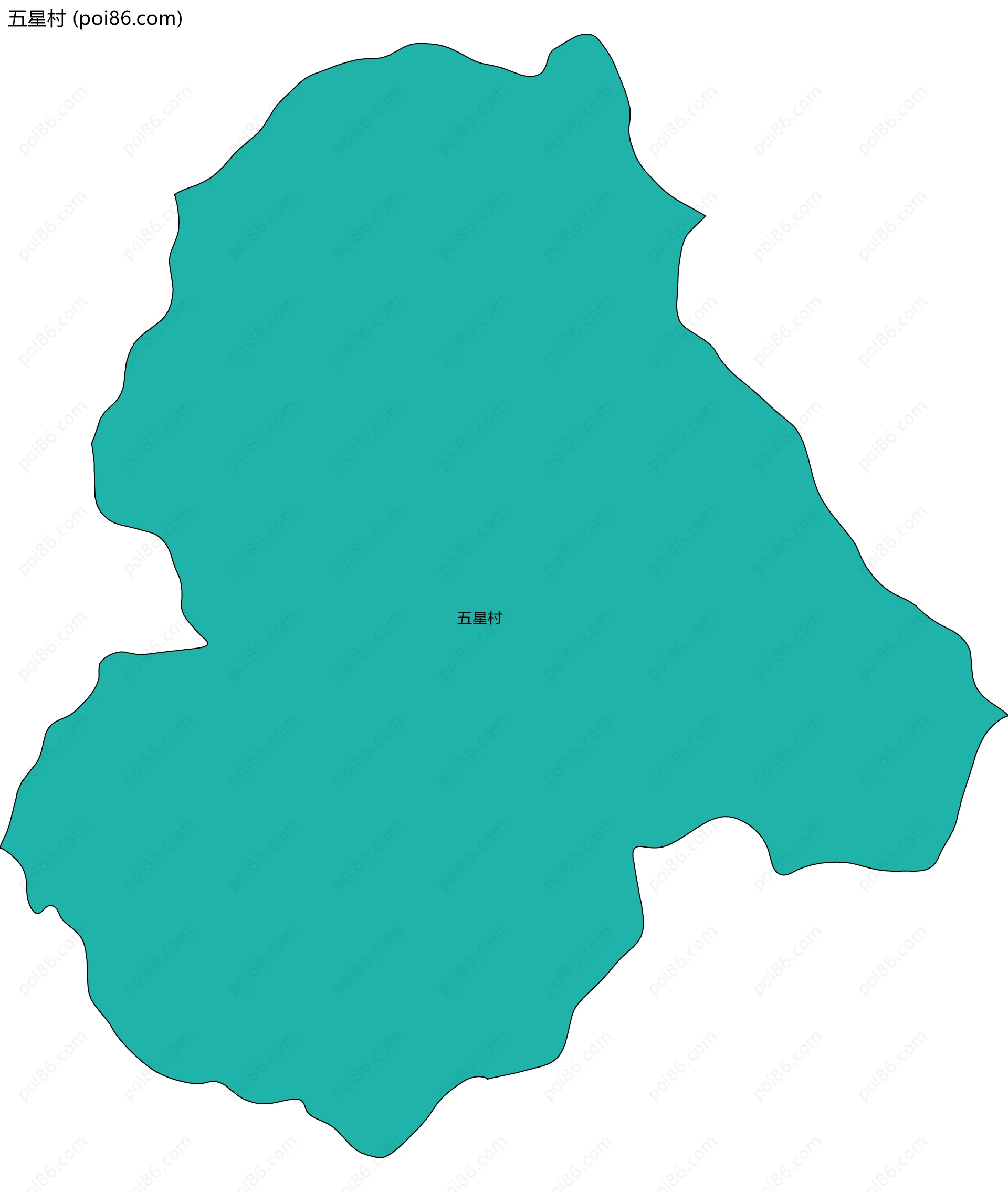 五星村边界地图