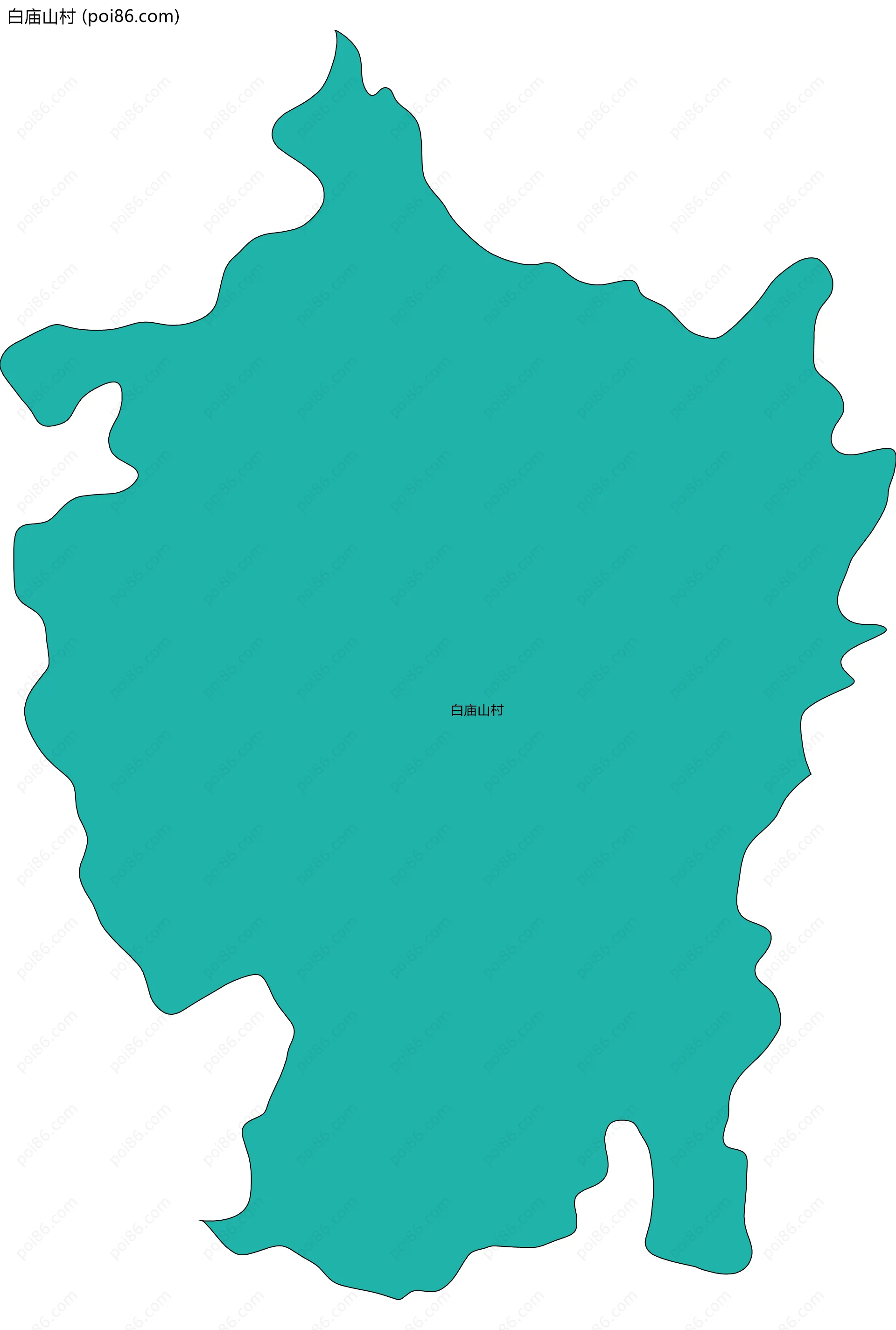 白庙山村边界地图