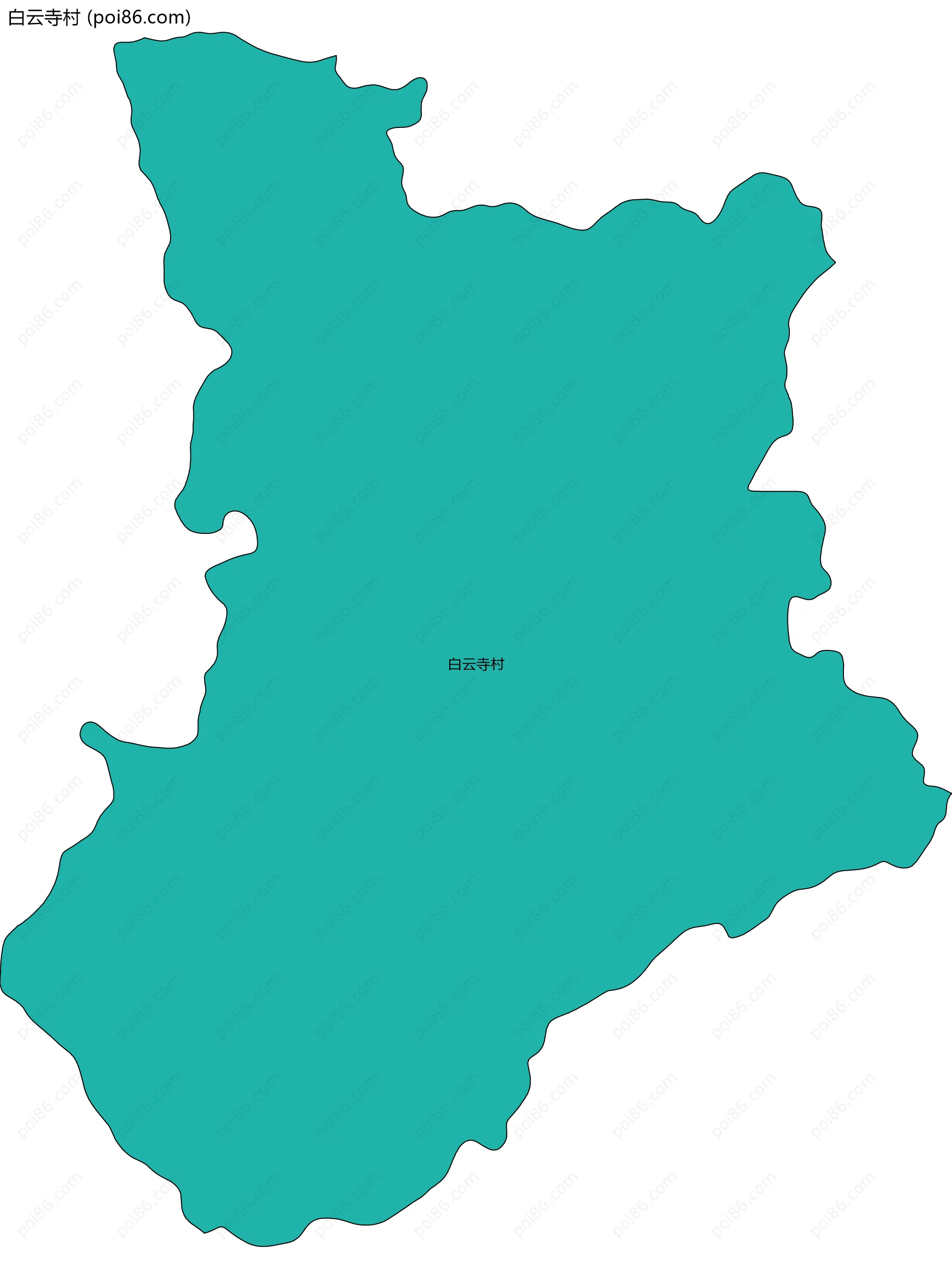 白云寺村边界地图
