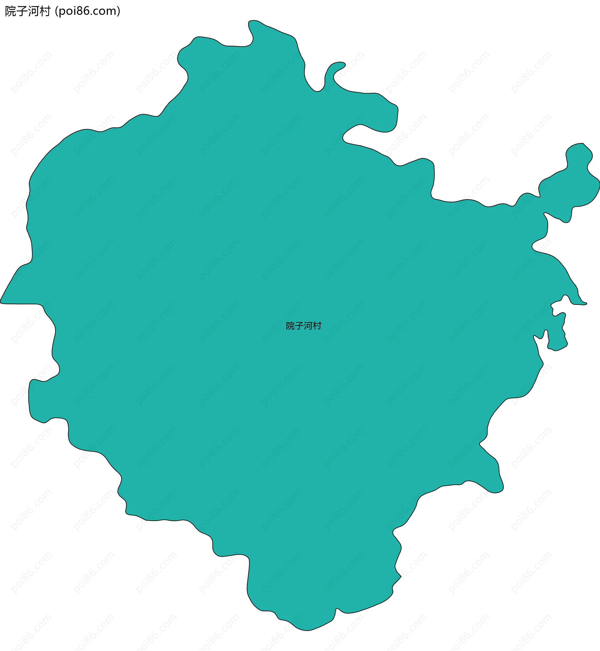 院子河村边界地图