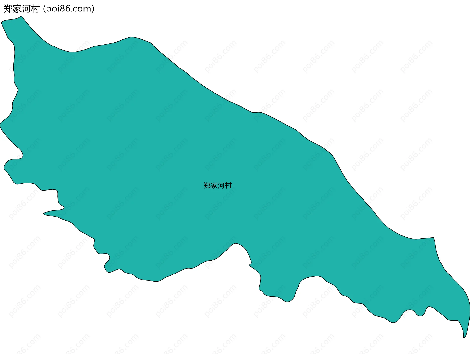 郑家河村边界地图