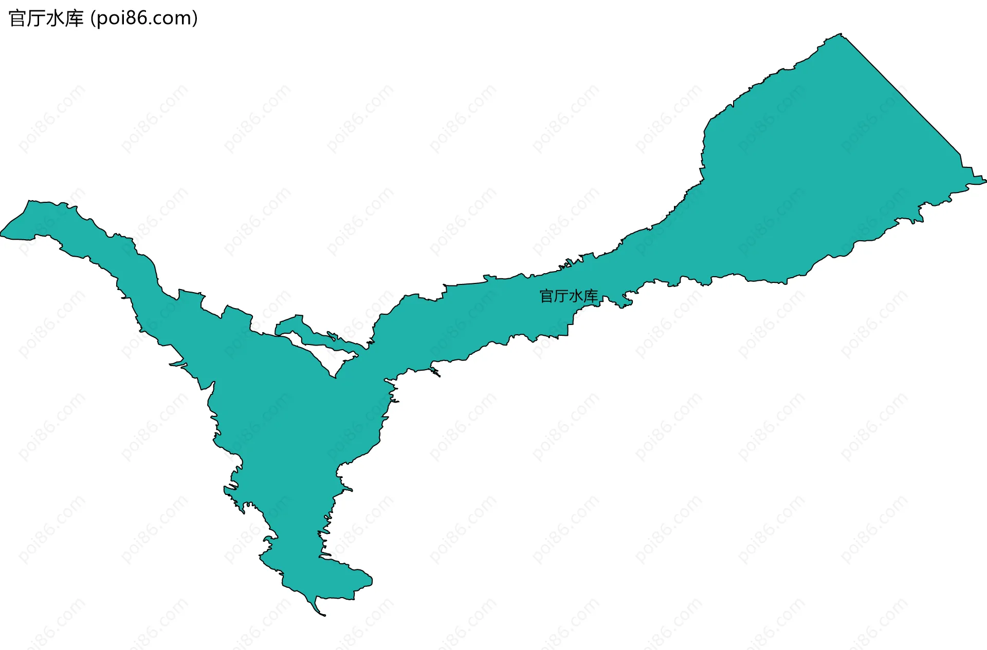 官厅水库边界地图