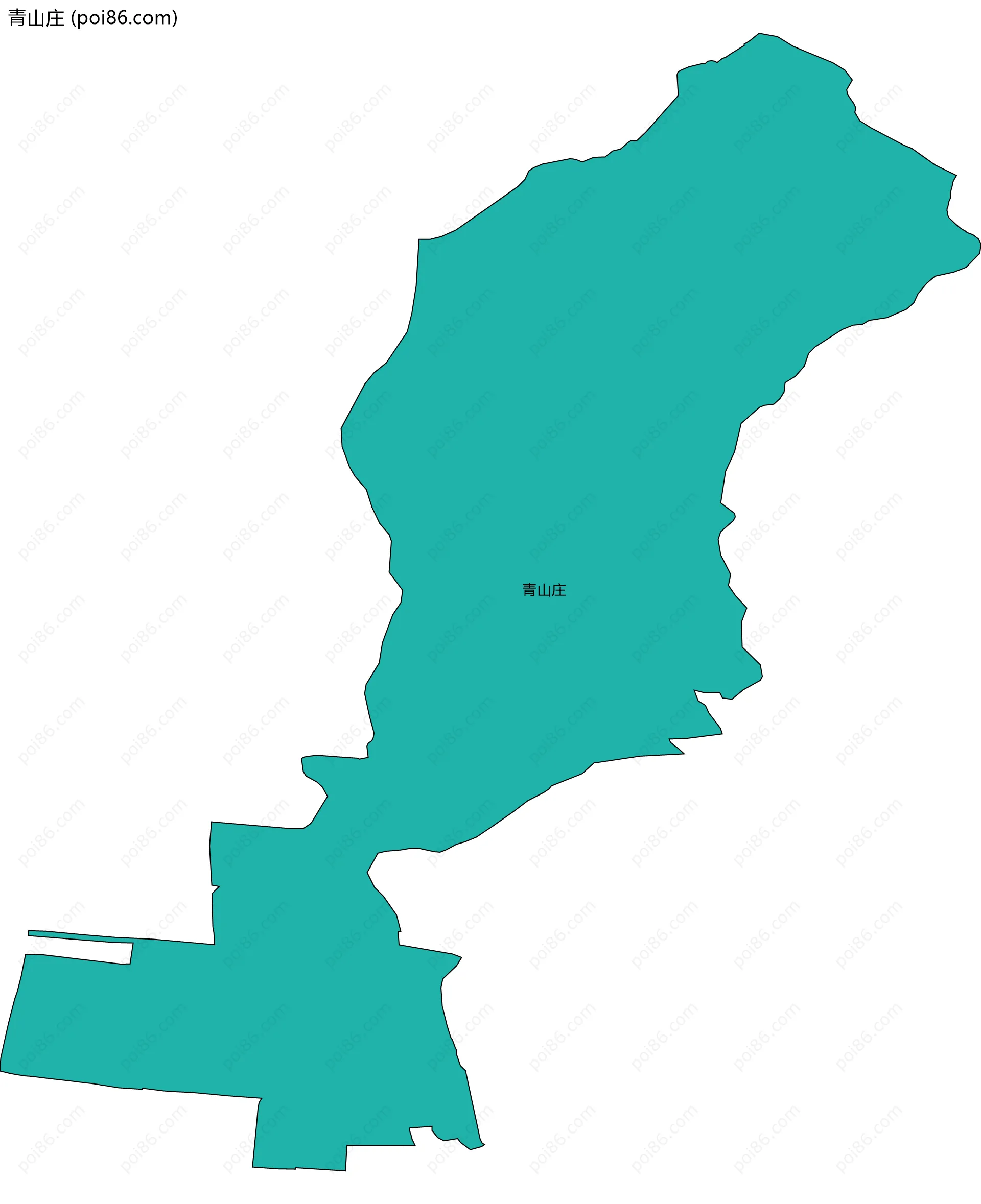 青山庄边界地图