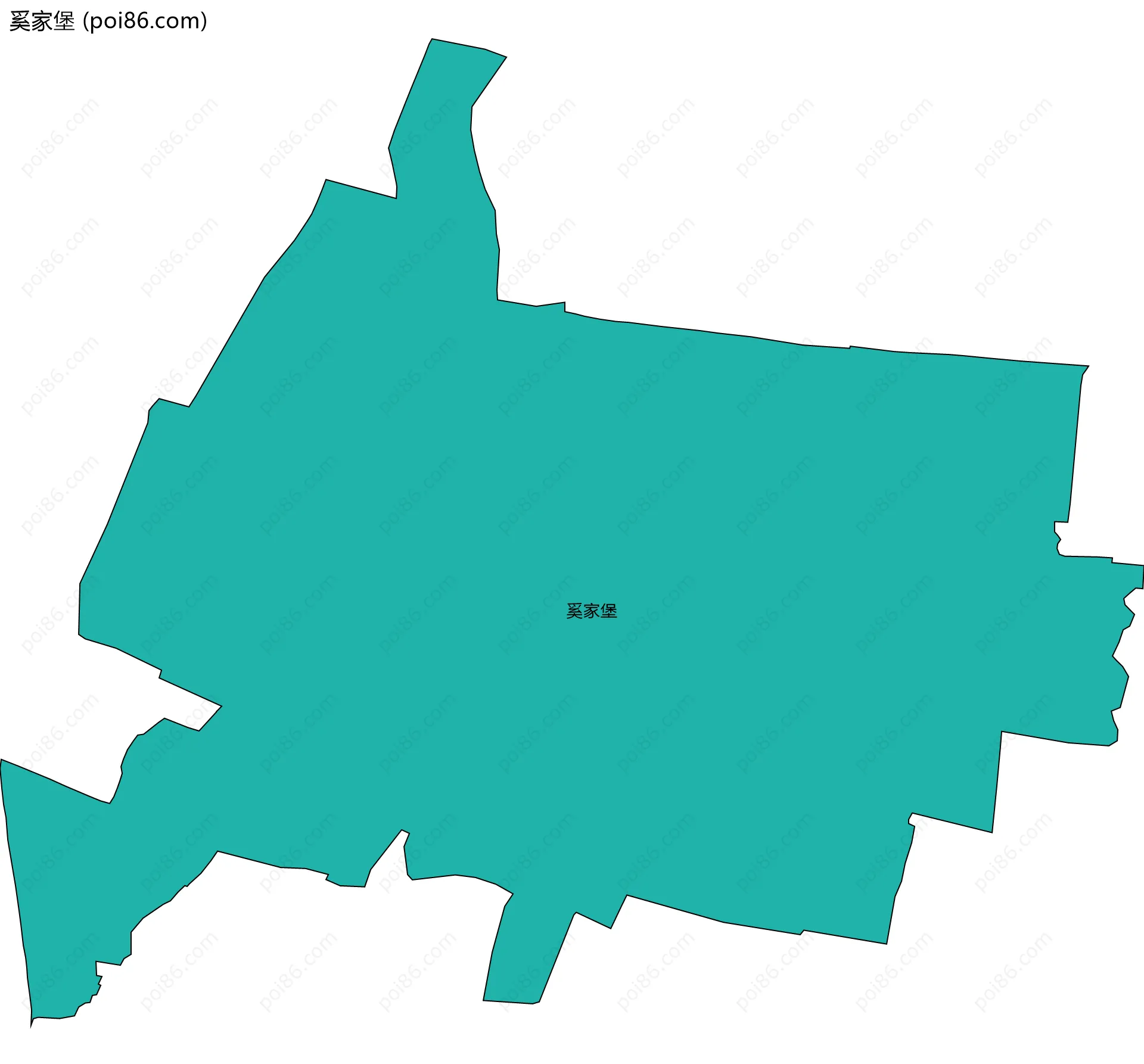 奚家堡边界地图