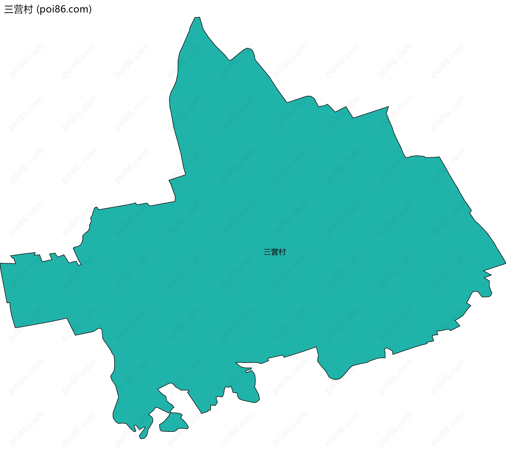 三营村边界地图