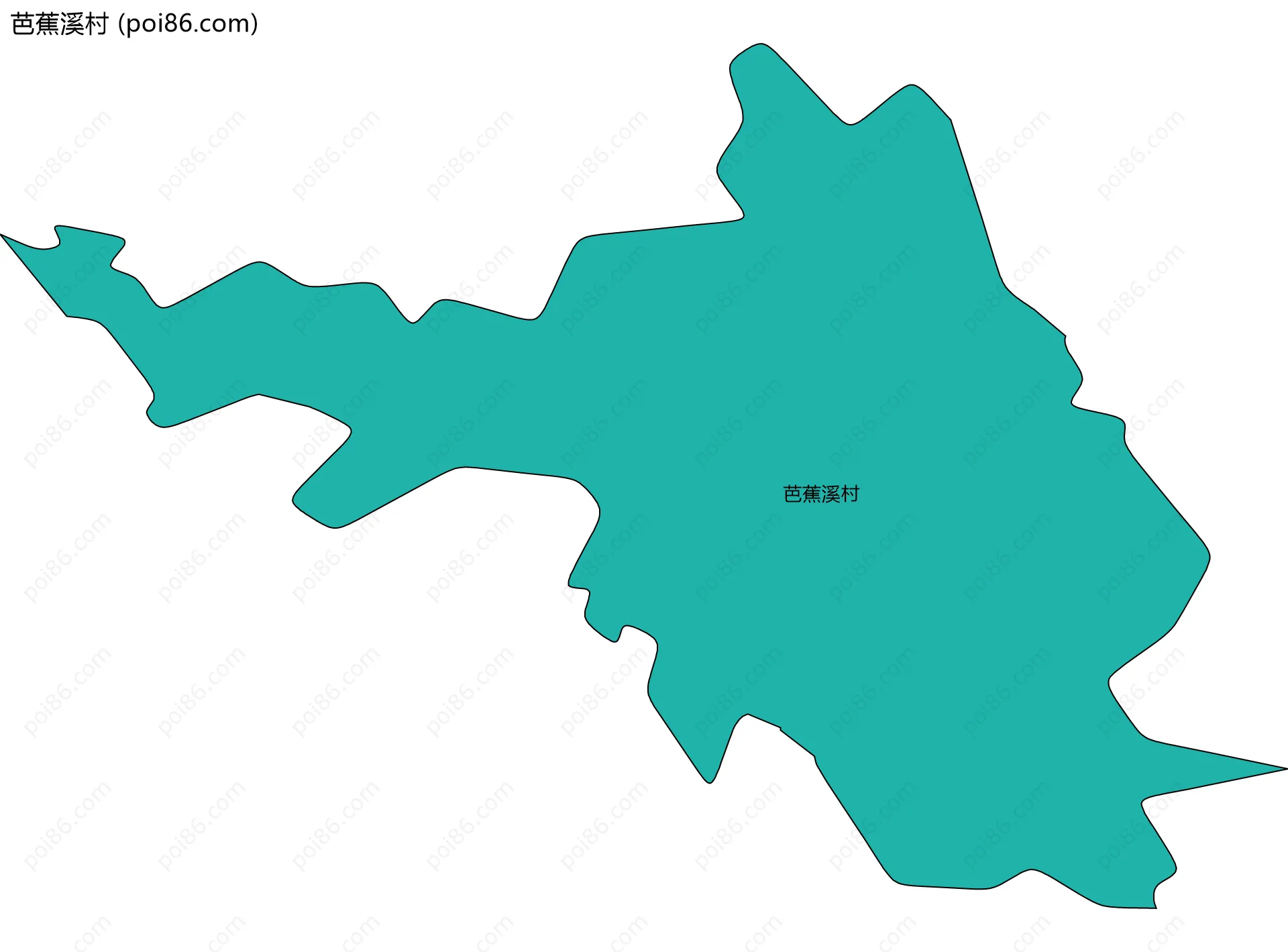 芭蕉溪村边界地图