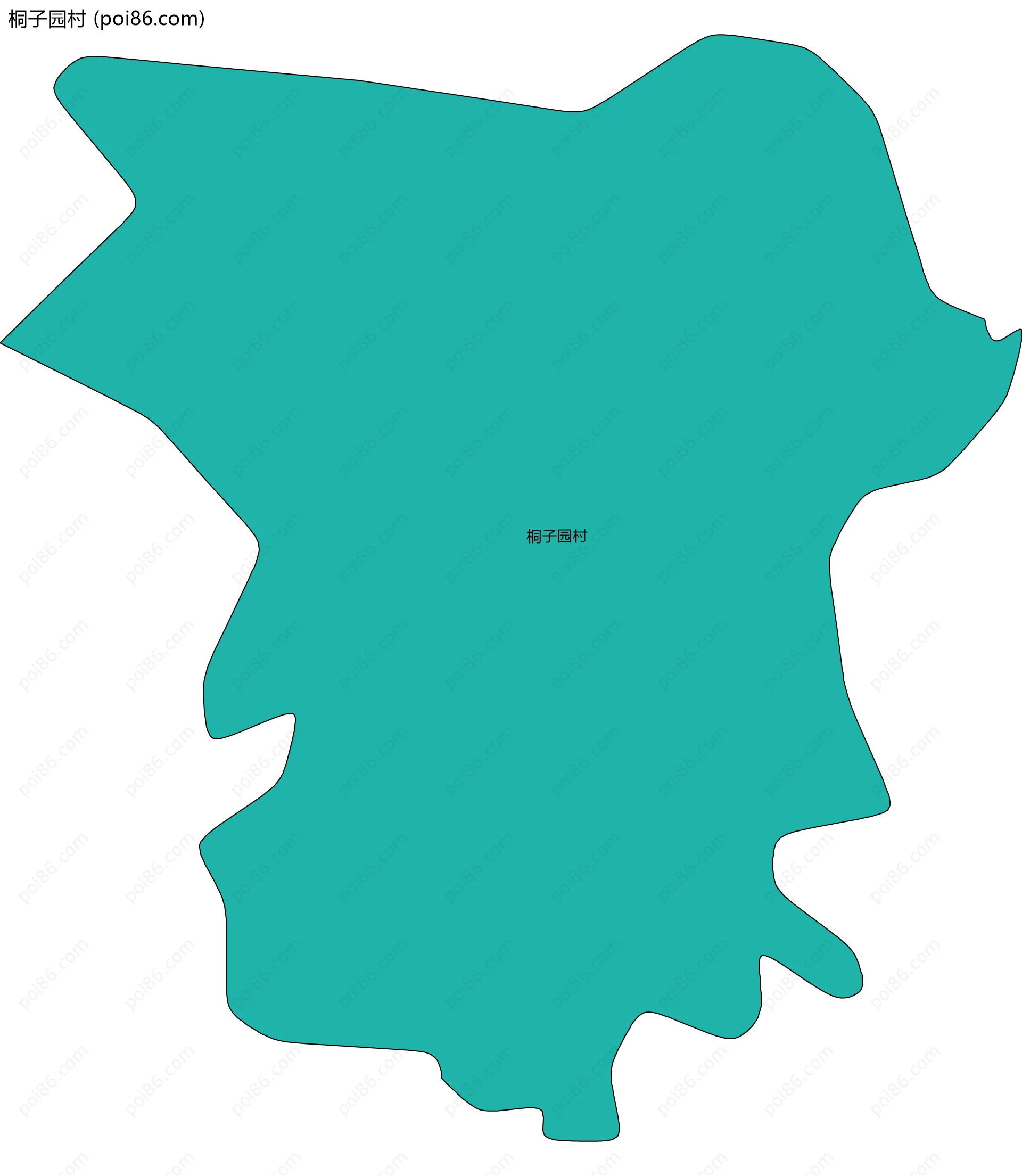 桐子园村边界地图