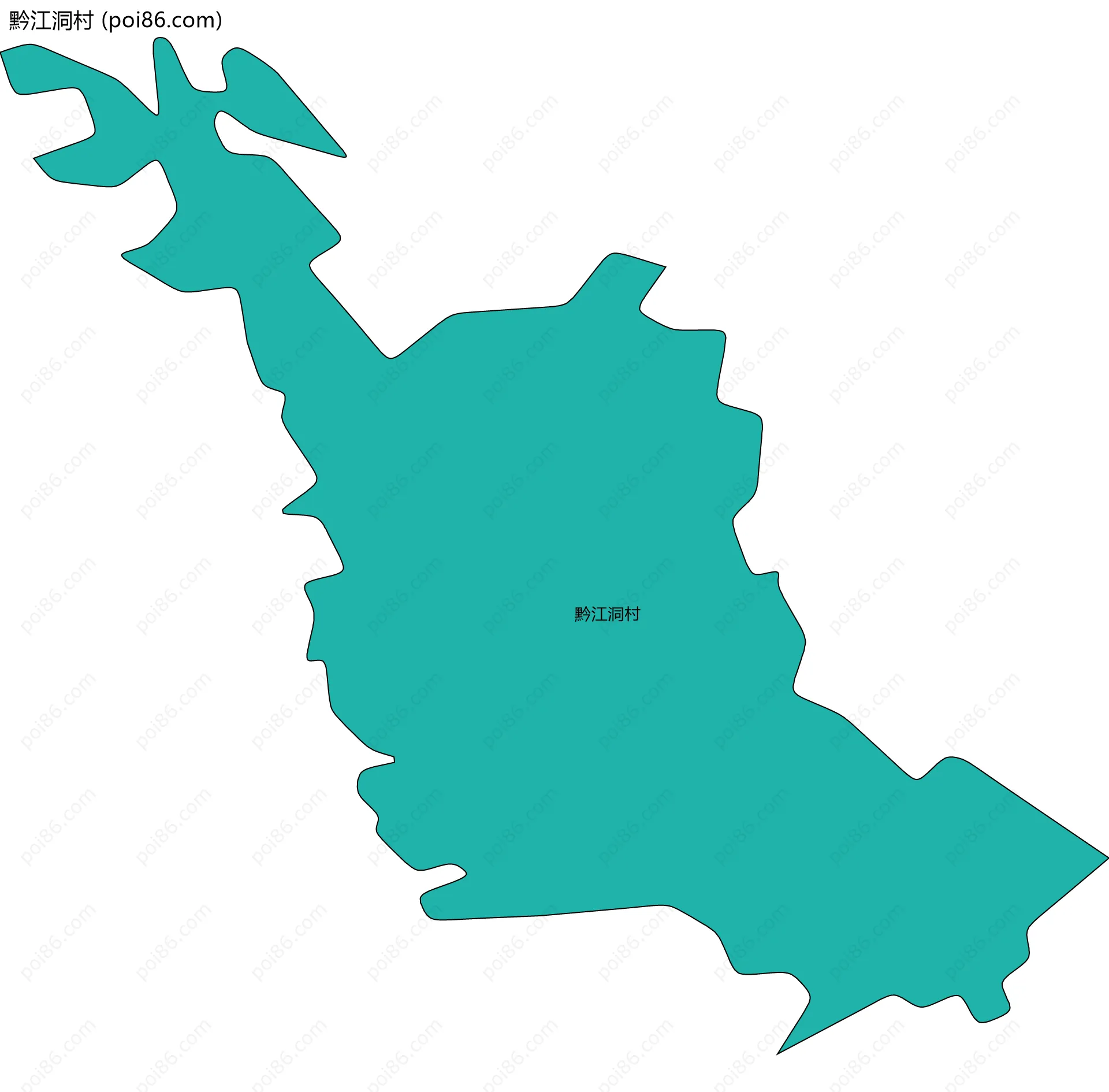 黔江洞村边界地图