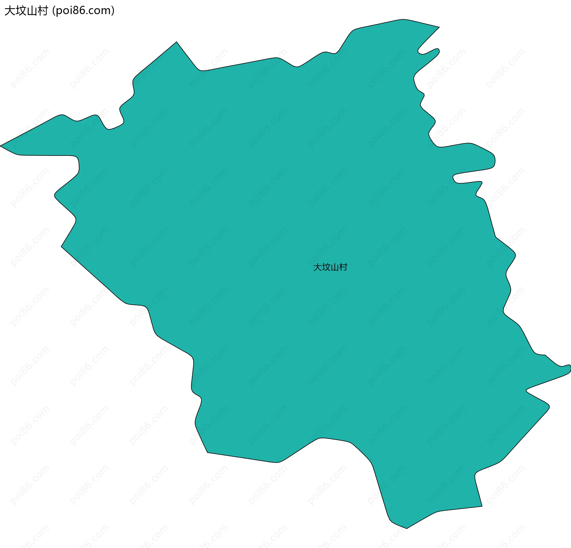 大坟山村边界地图