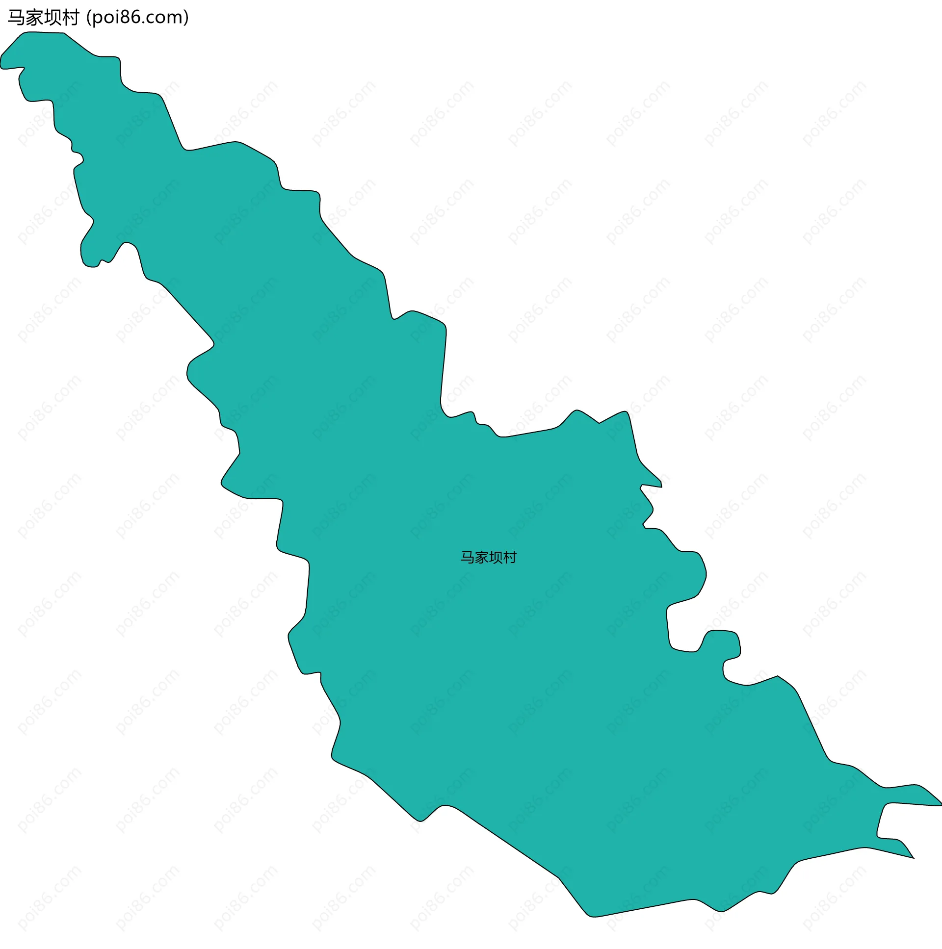 马家坝村边界地图