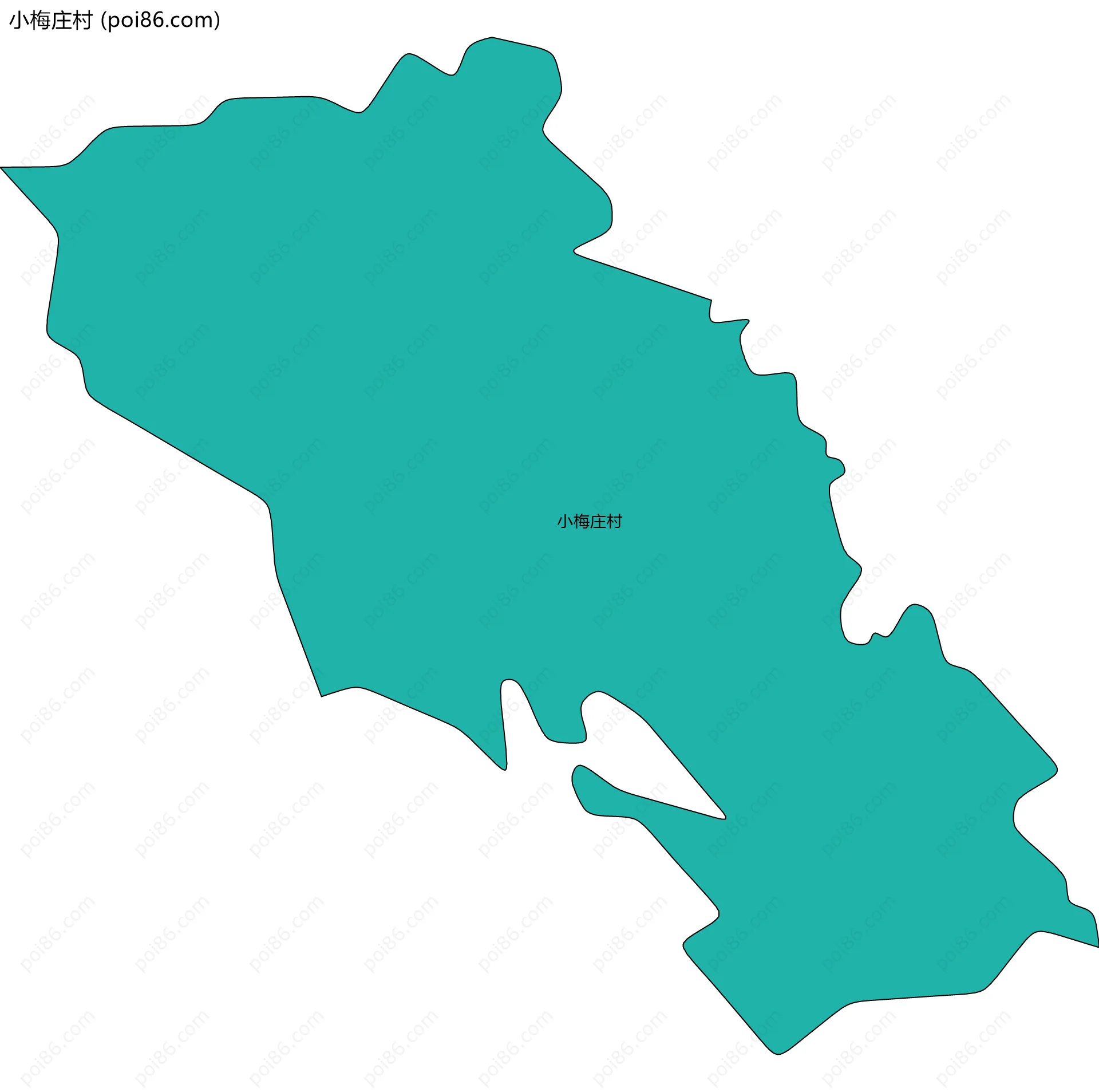 小梅庄村边界地图