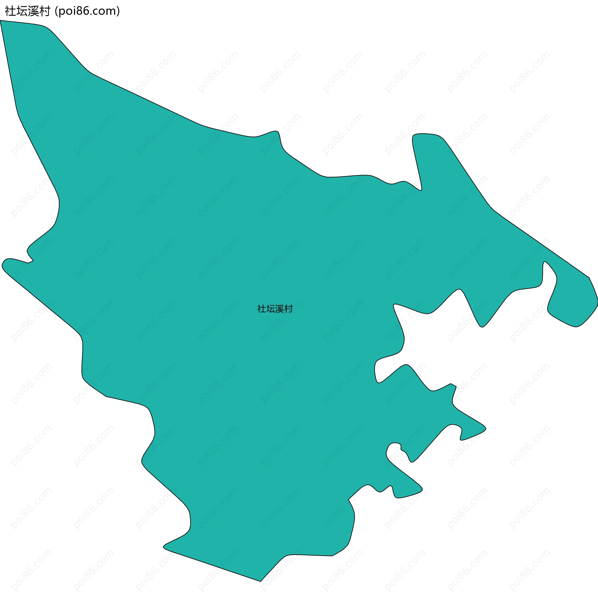 社坛溪村边界地图