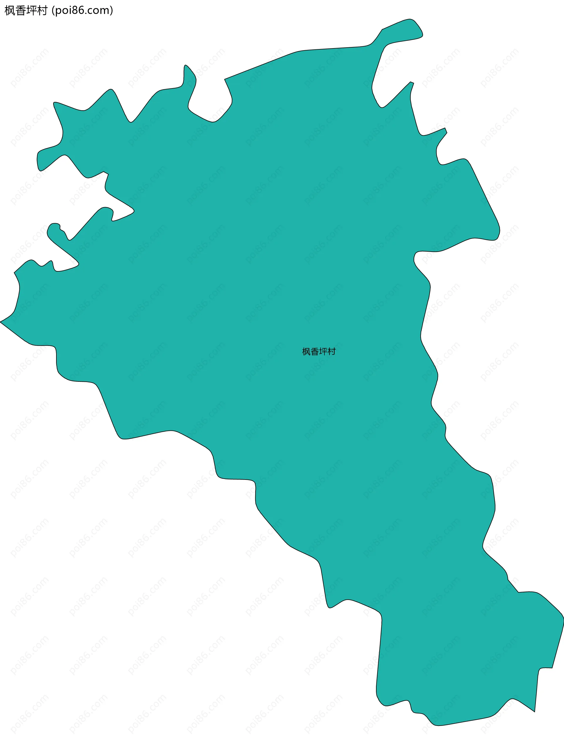 枫香坪村边界地图