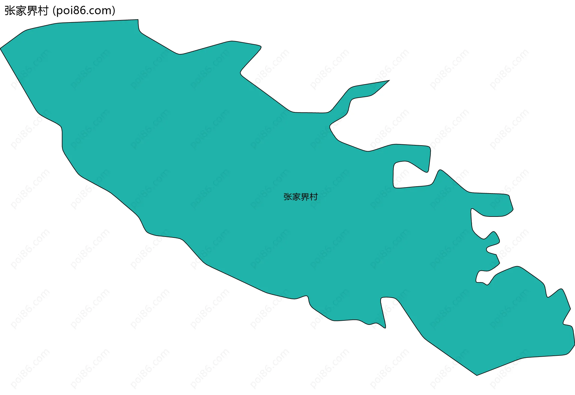 张家界村边界地图