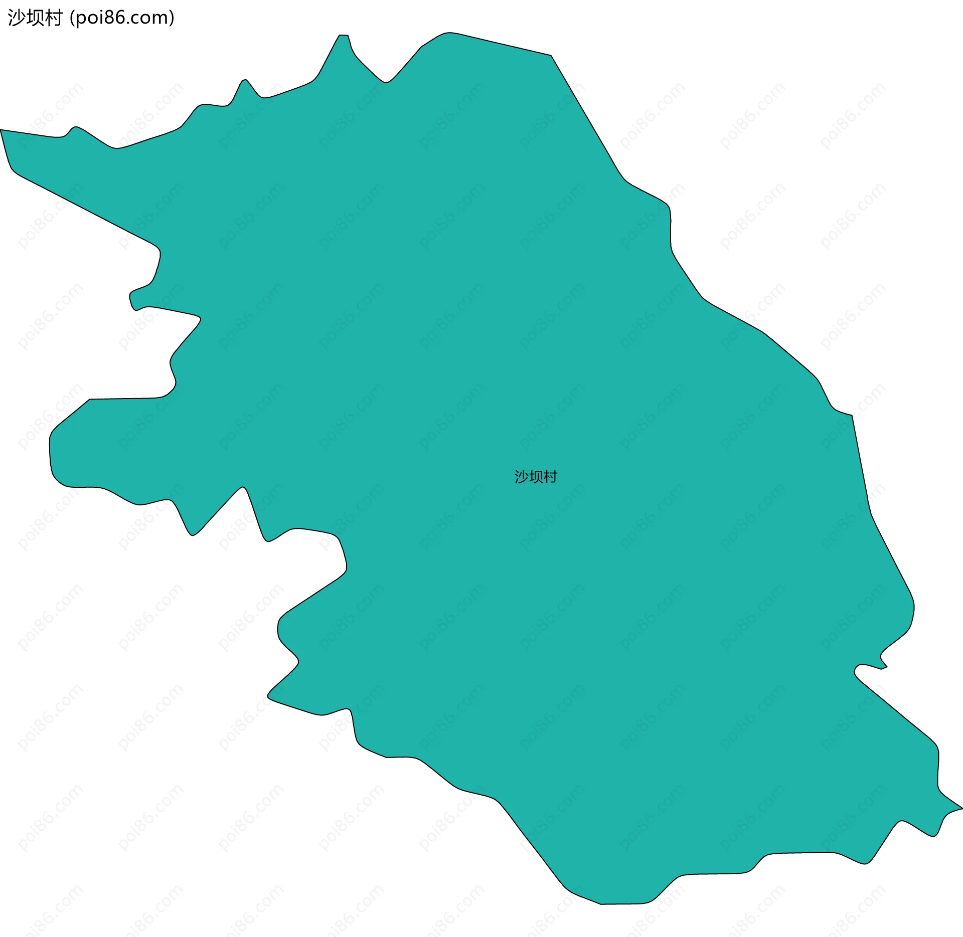 沙坝村边界地图