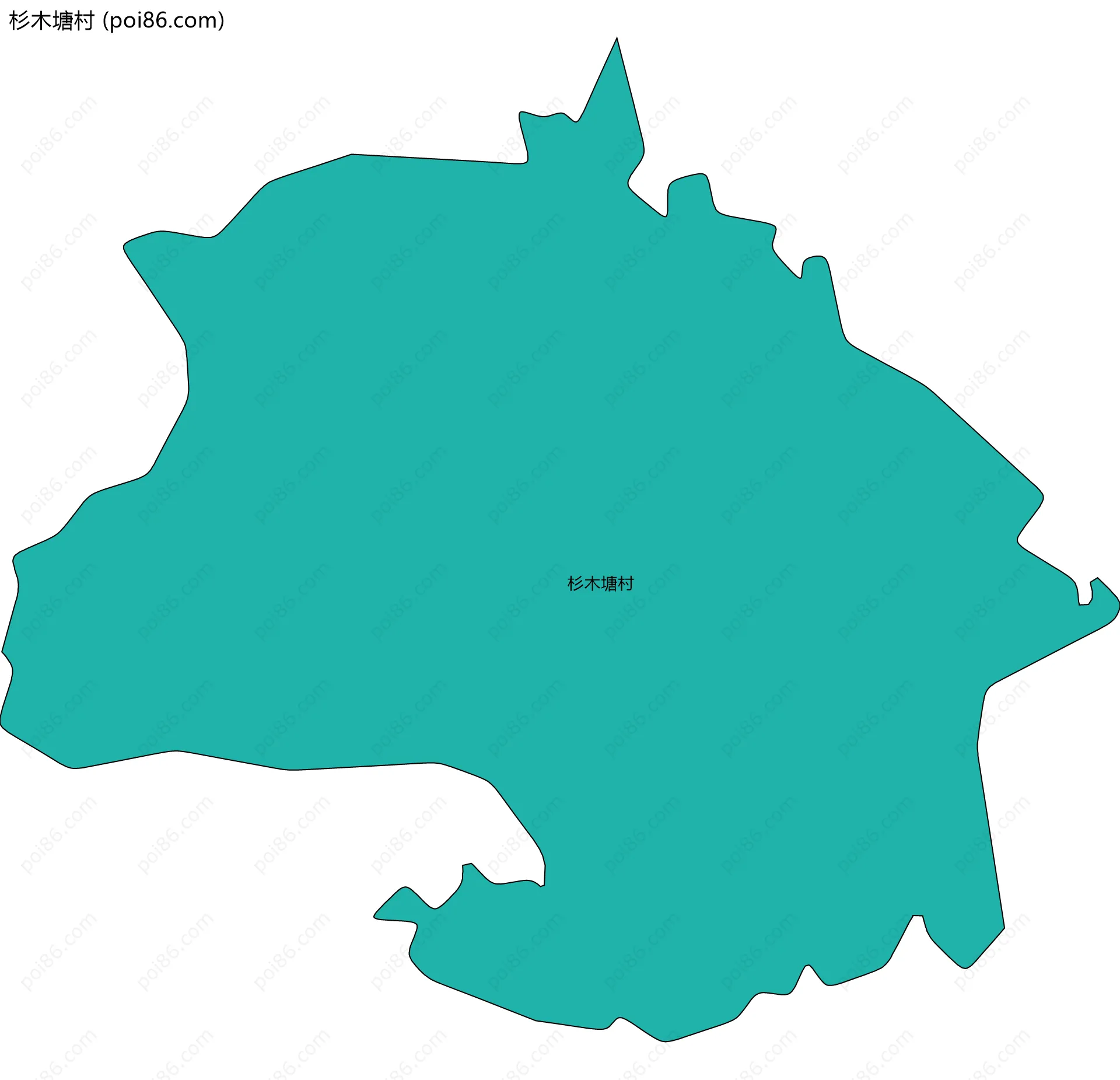 杉木塘村边界地图