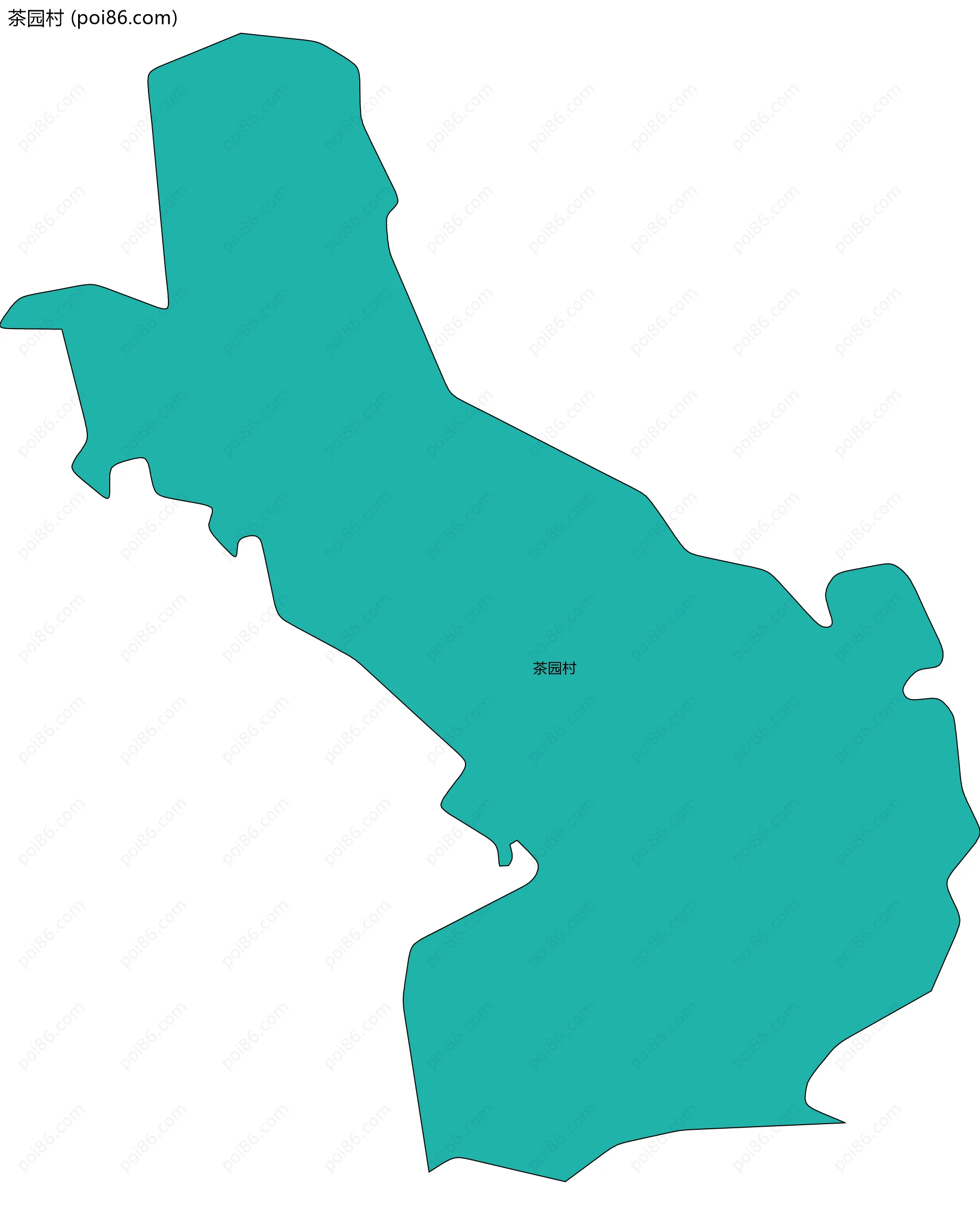 茶园村边界地图