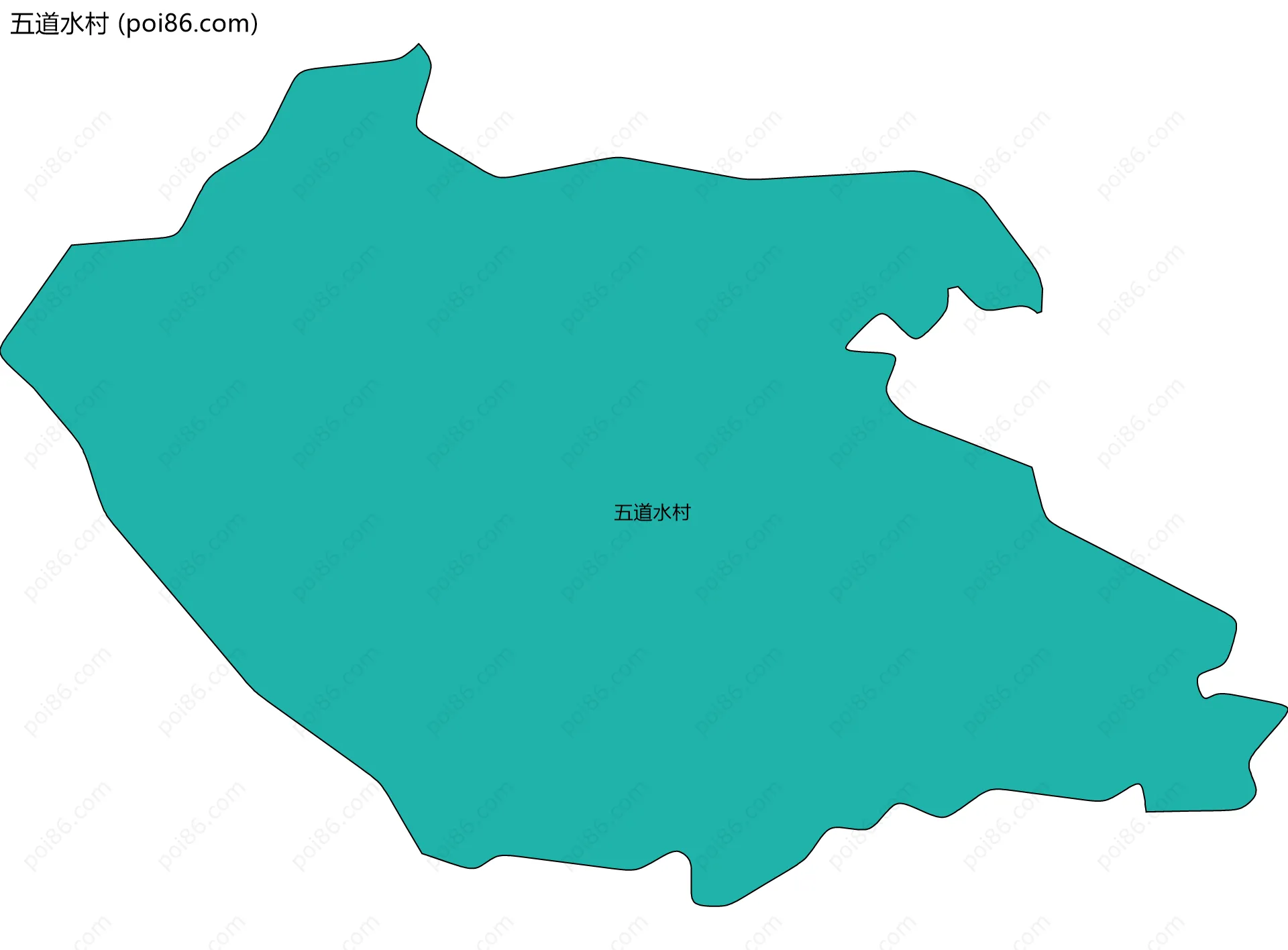 五道水村边界地图