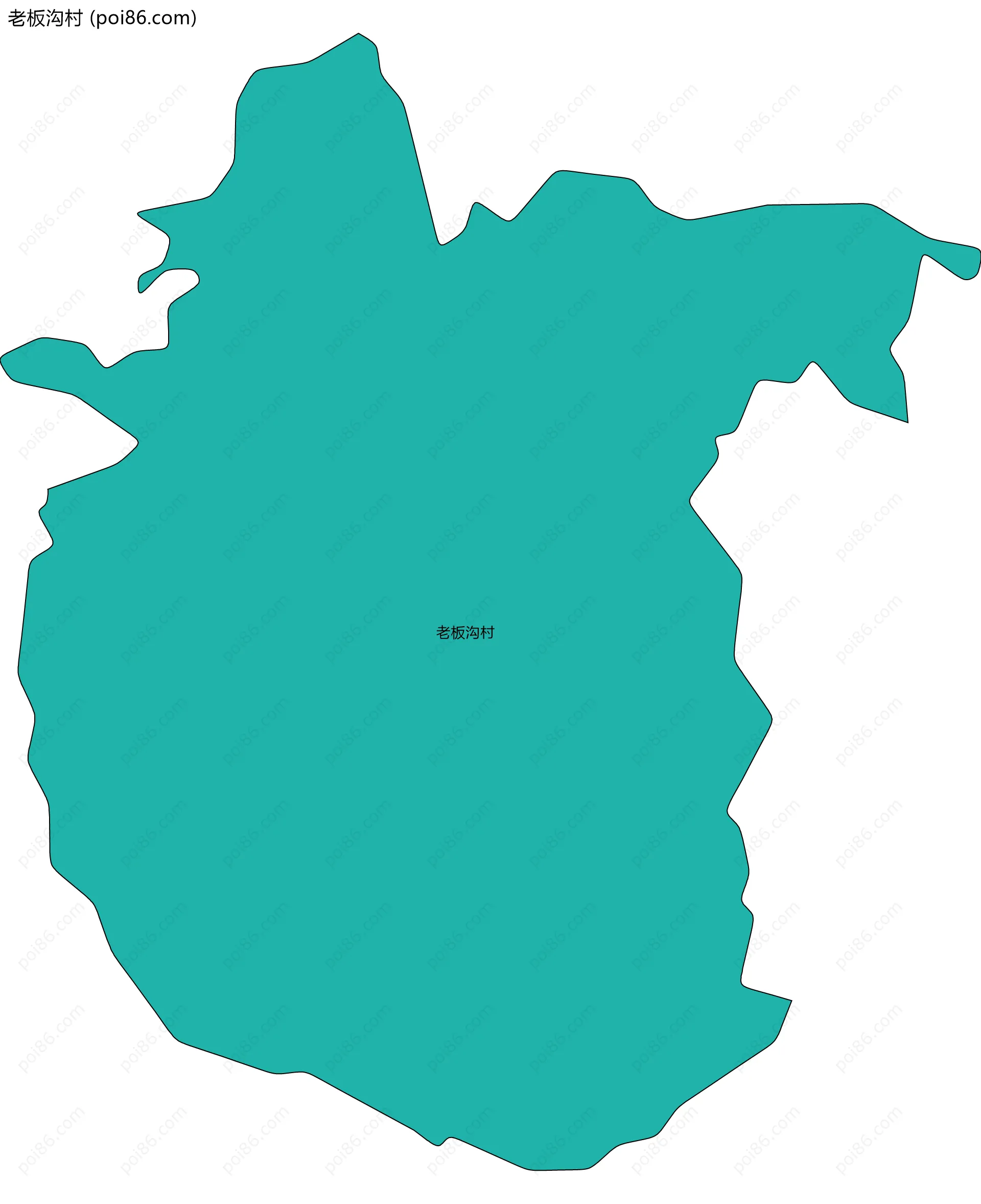 老板沟村边界地图